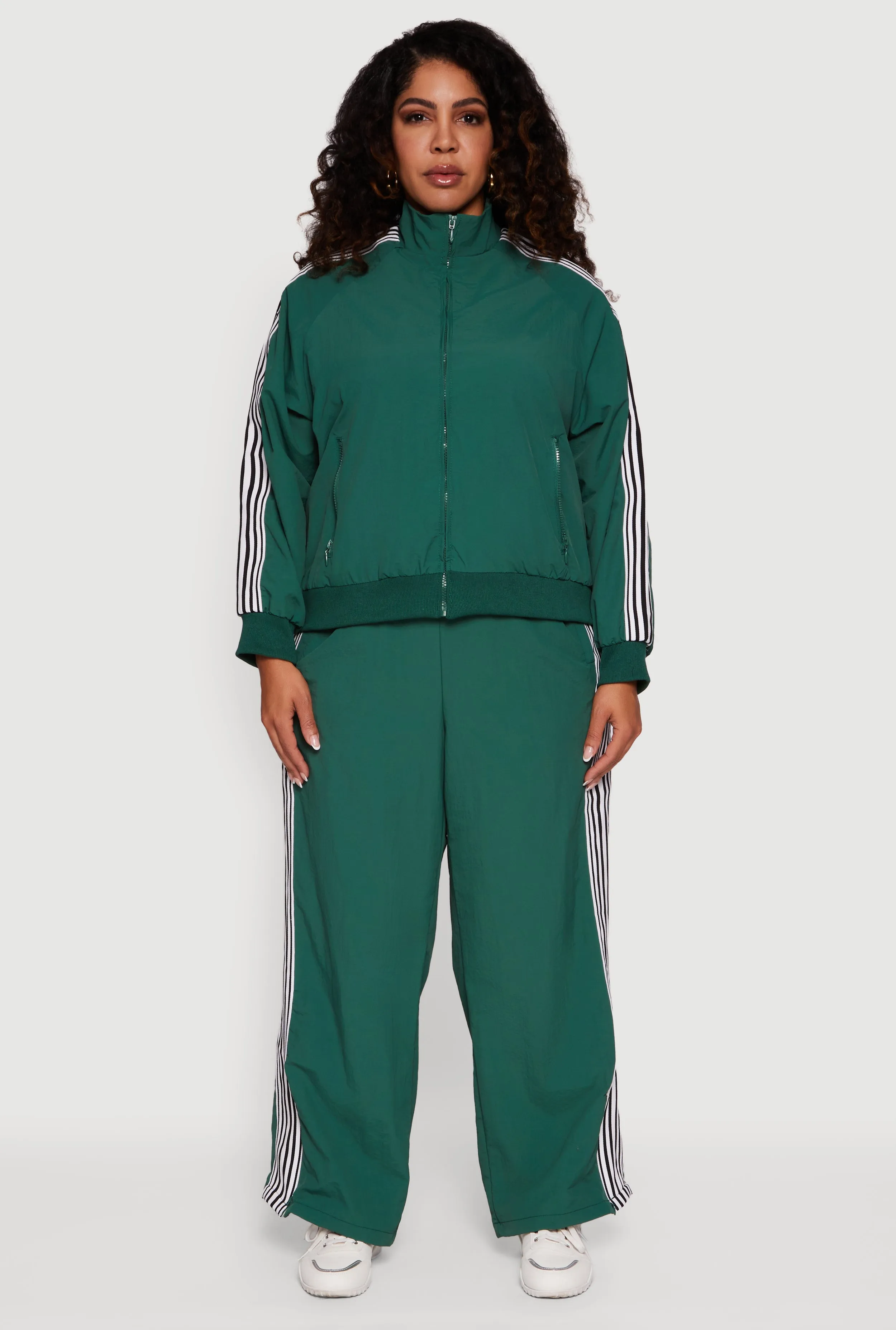 Plus Size Side Striped Nylon Track Pants sold by Rainbow product image thumbnail 2