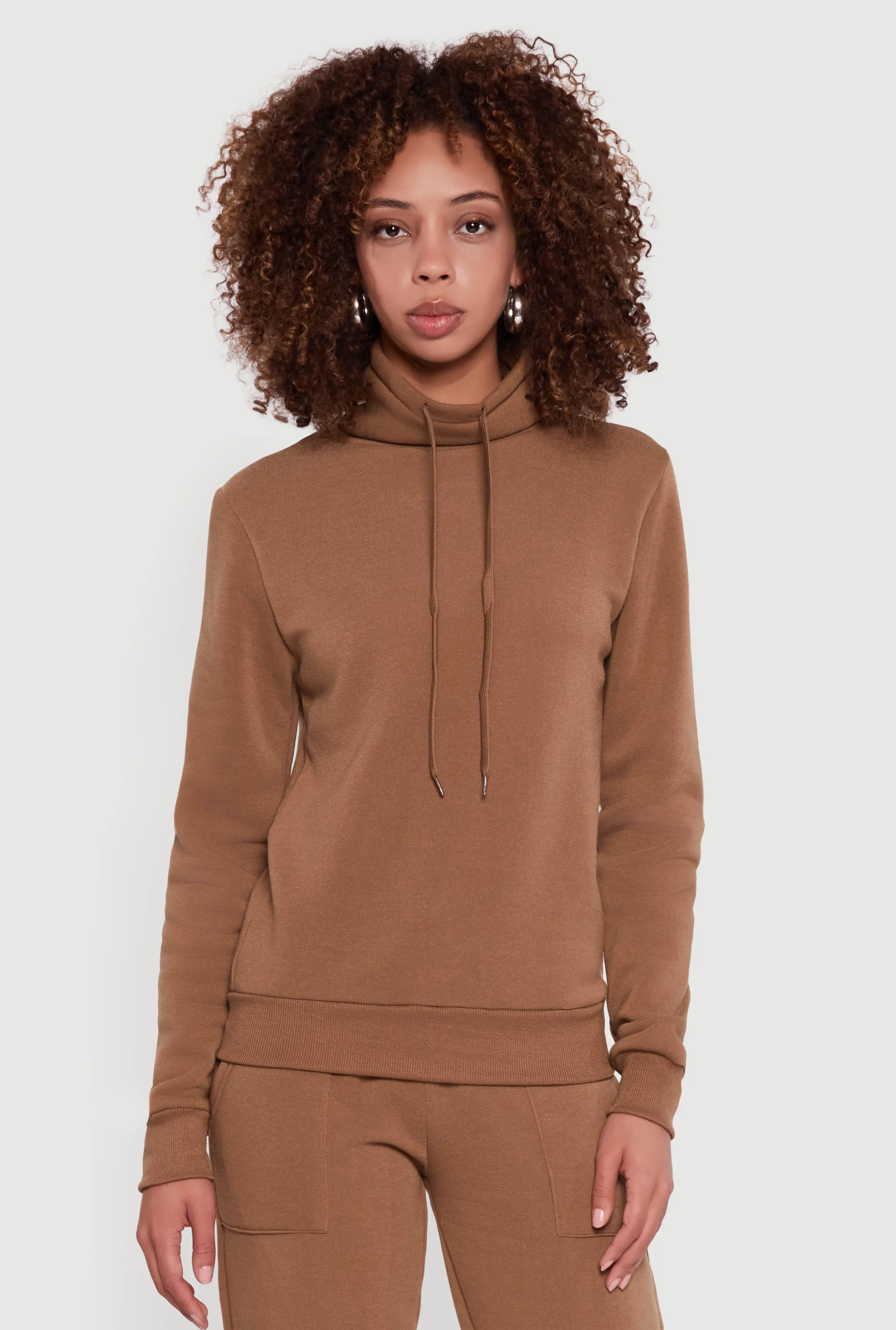 Drawstring Funnel Neck Pullover Sweatshirt sold by Rainbow product image thumbnail 5