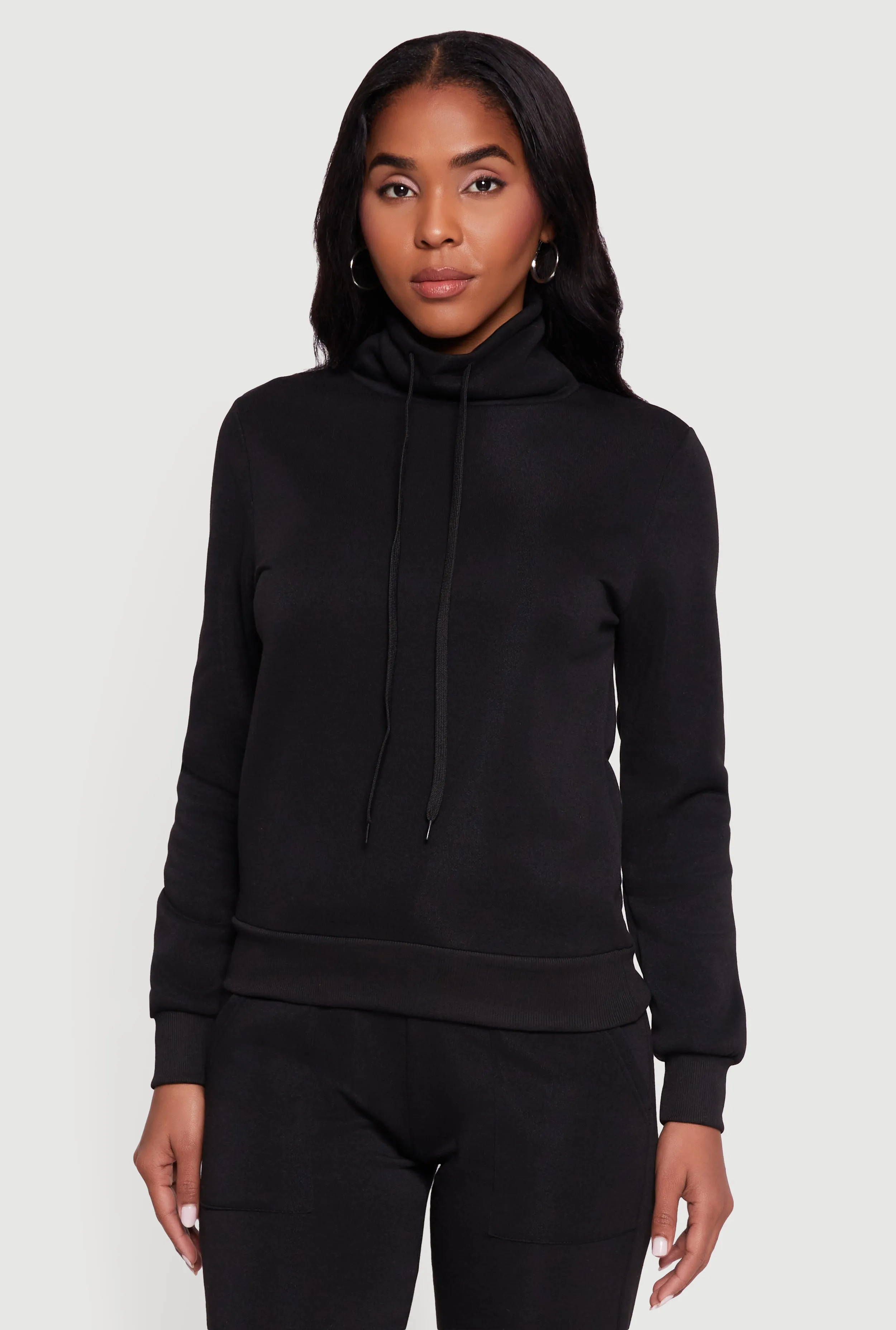 Drawstring Funnel Neck Pullover Sweatshirt sold by Rainbow product image thumbnail 3