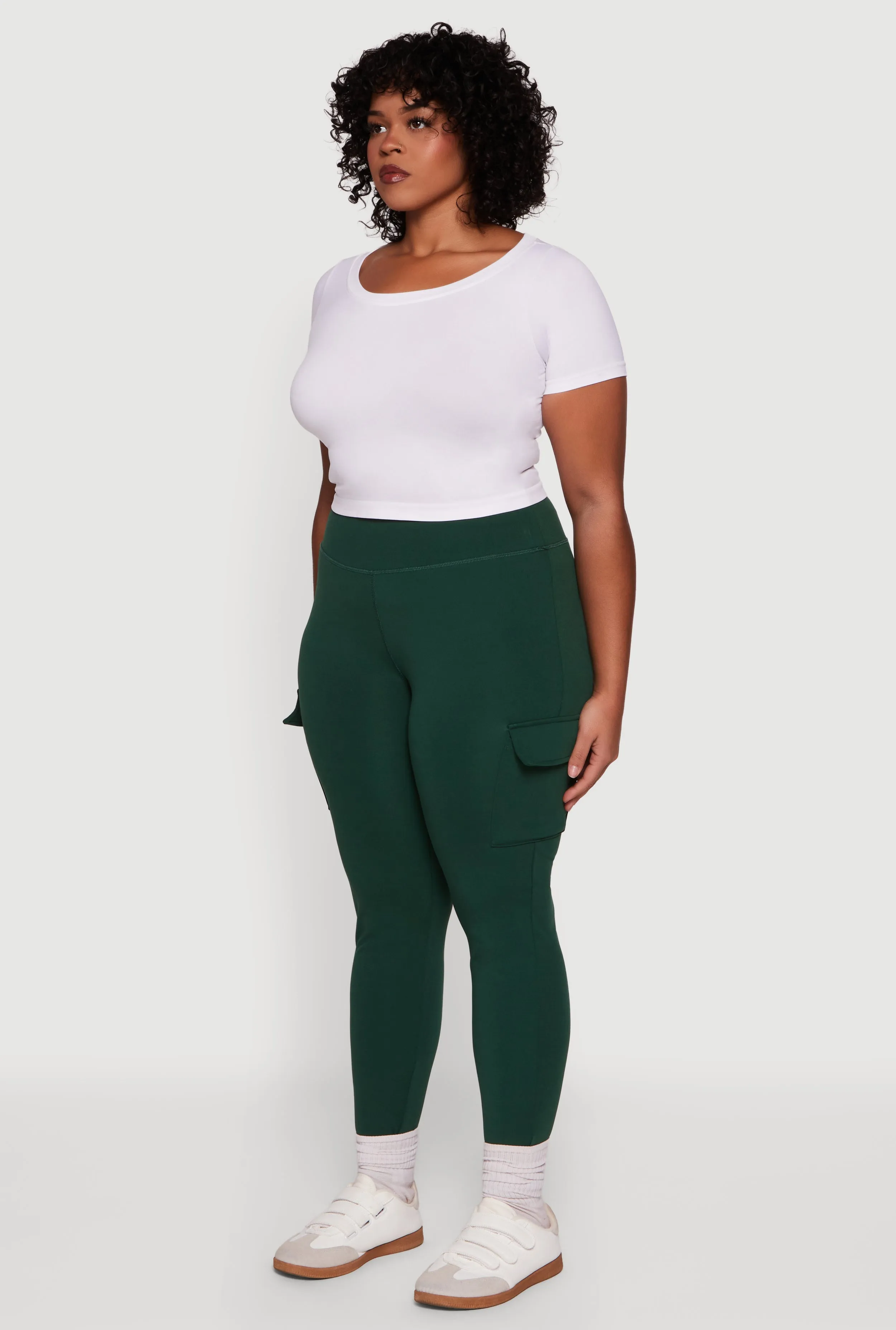 Plus Size High Waisted Cargo Pocket Leggings sold by Rainbow product image thumbnail 3