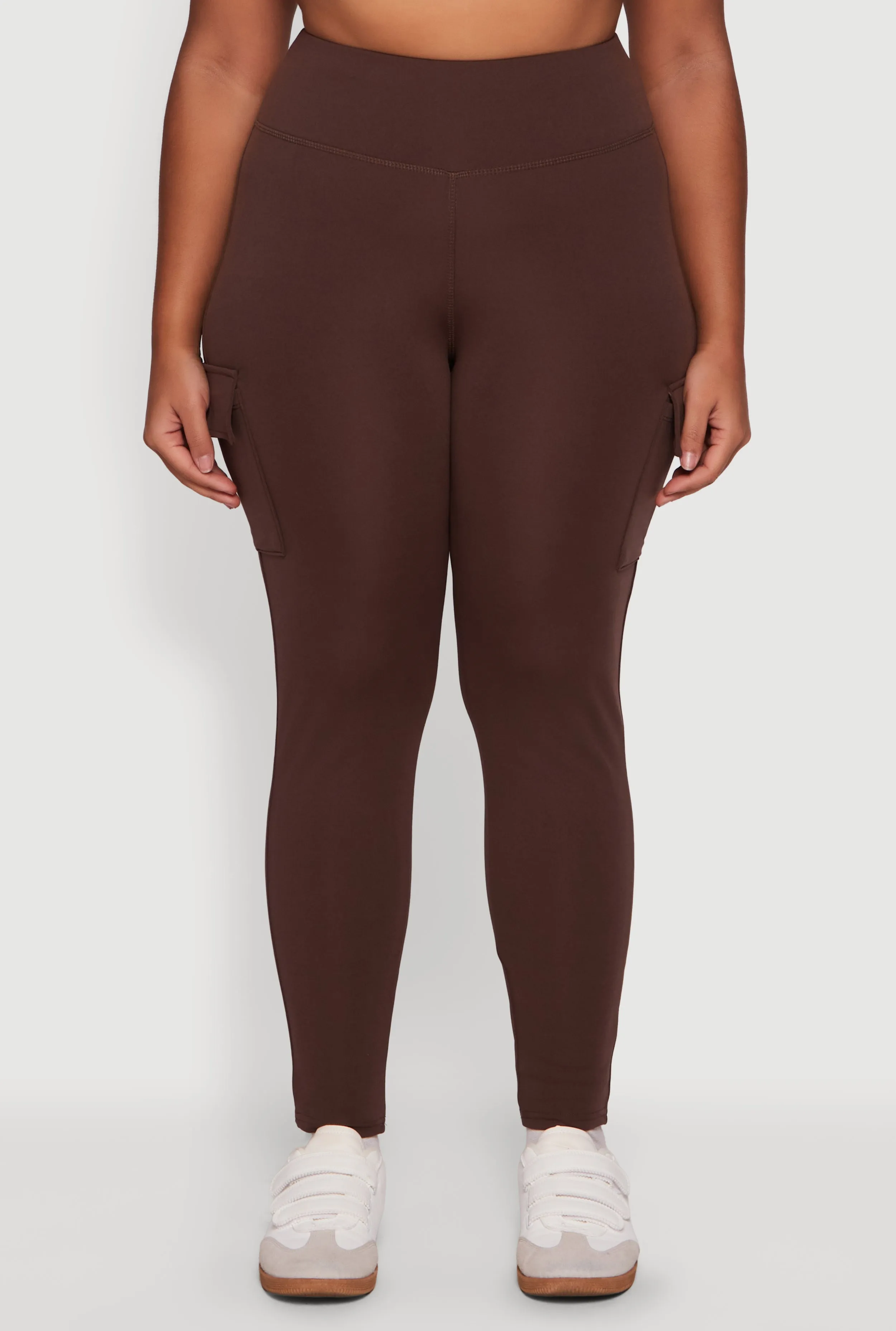 Plus Size High Waisted Cargo Pocket Leggings sold by Rainbow product image thumbnail 5