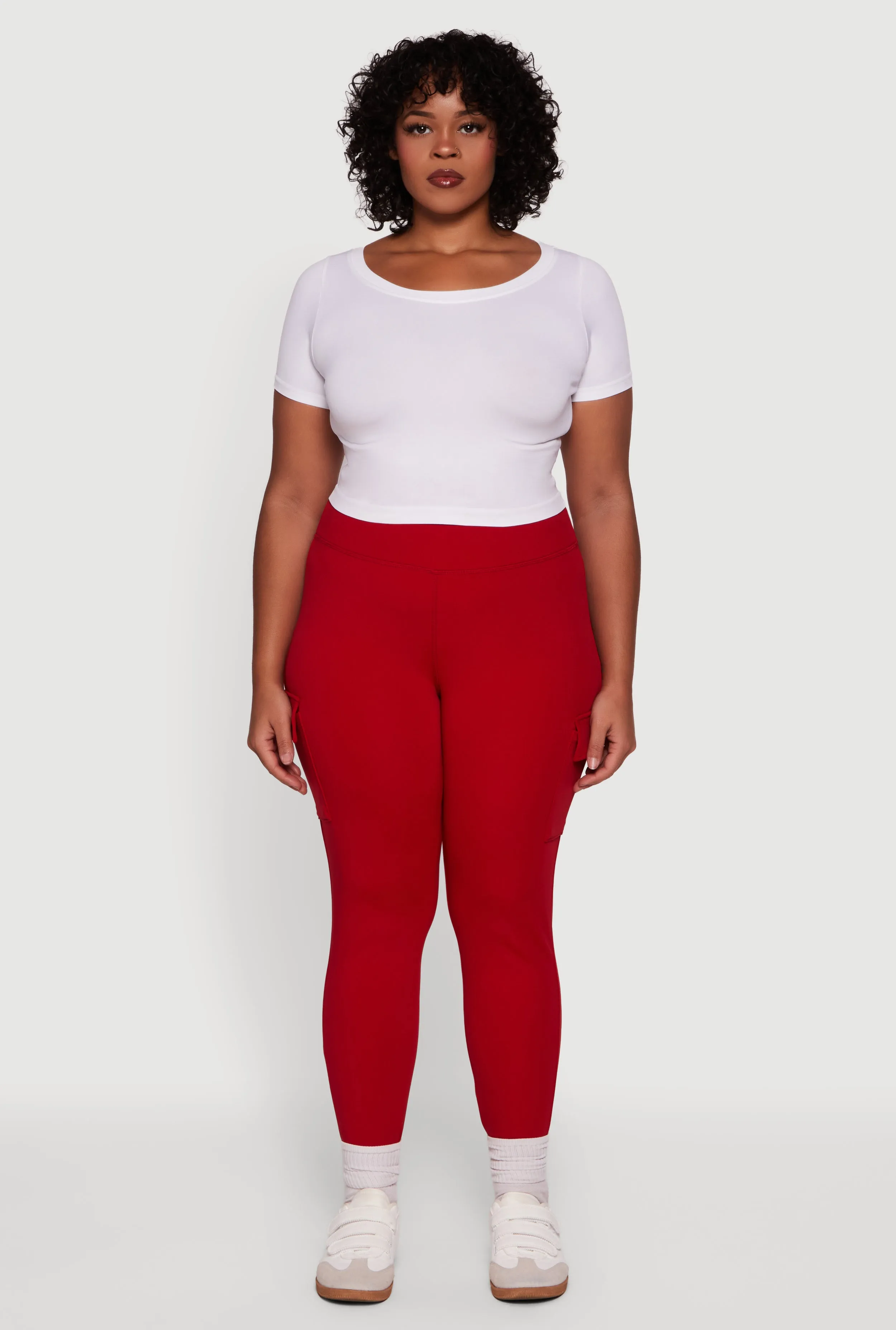 Plus Size High Waisted Cargo Pocket Leggings sold by Rainbow product image thumbnail 2
