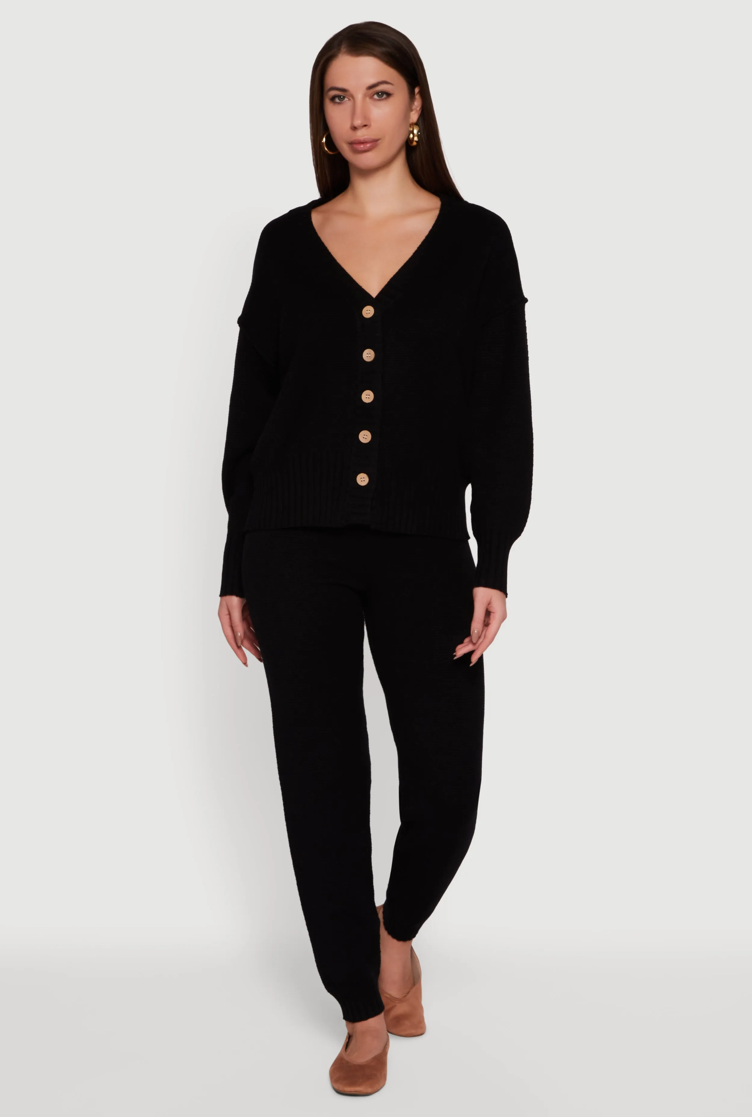 Drop Shoulder Button Front Cardigan sold by Rainbow product image thumbnail 3