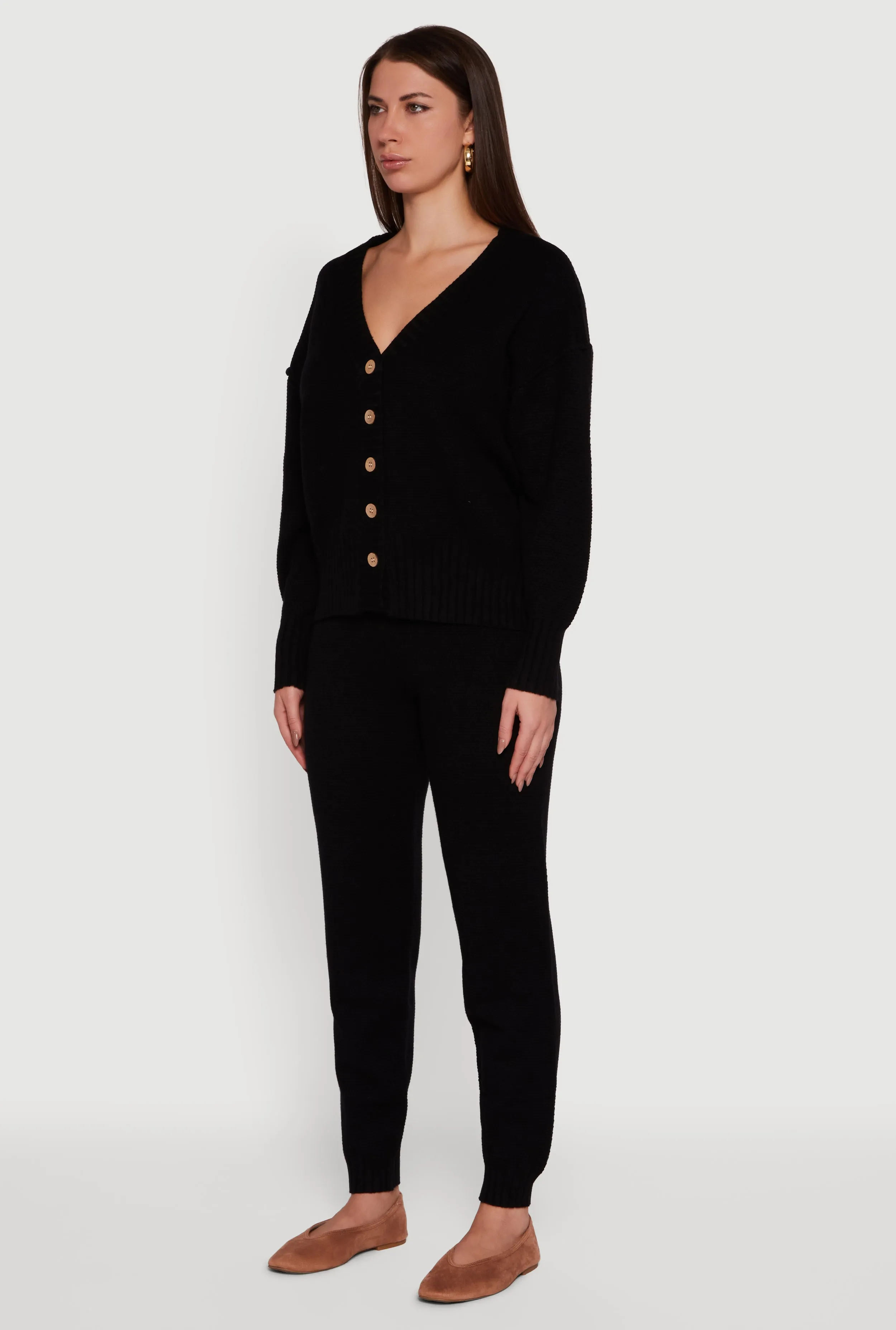 Drop Shoulder Button Front Cardigan sold by Rainbow product image thumbnail 5