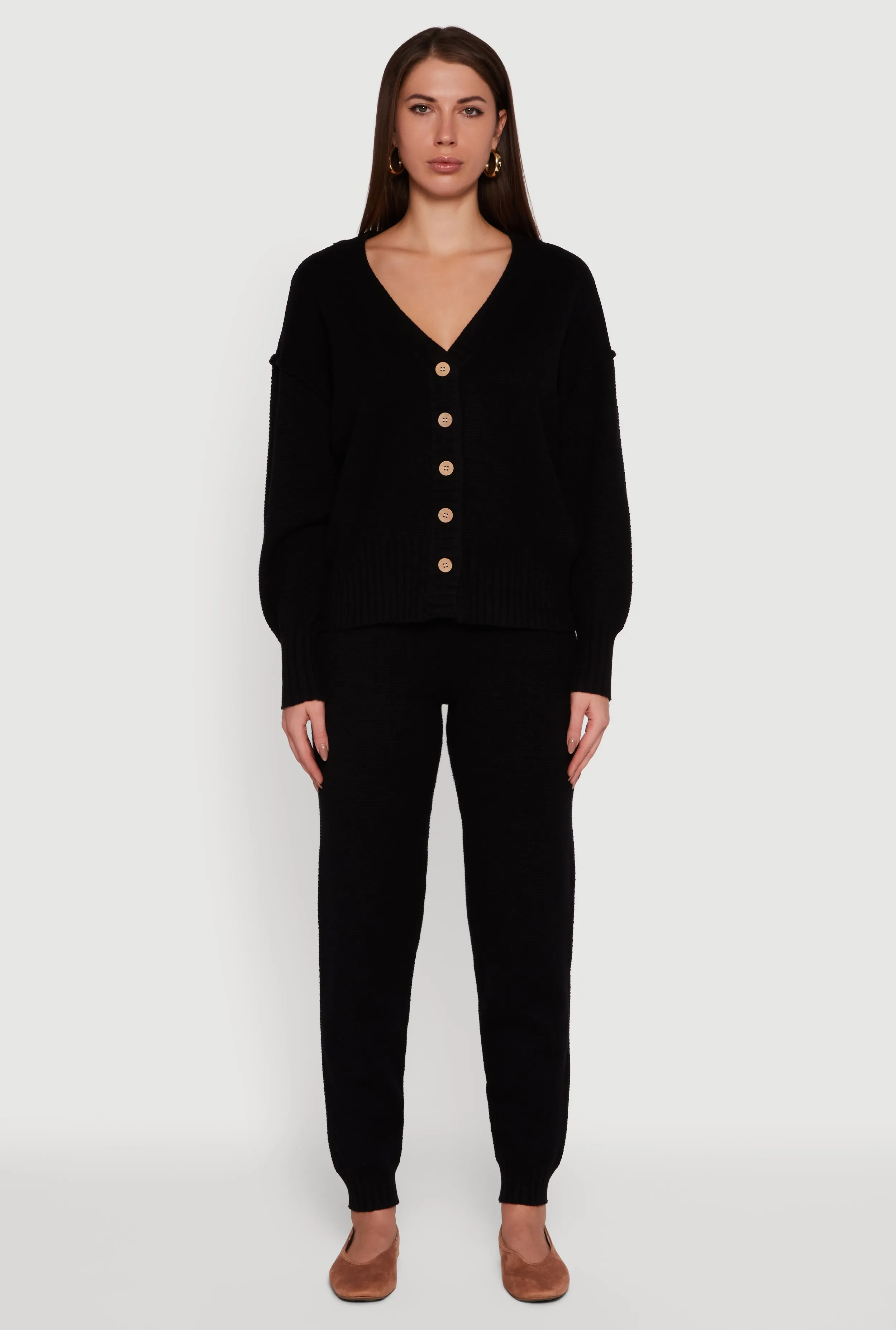 Drop Shoulder Button Front Cardigan sold by Rainbow product image thumbnail 2