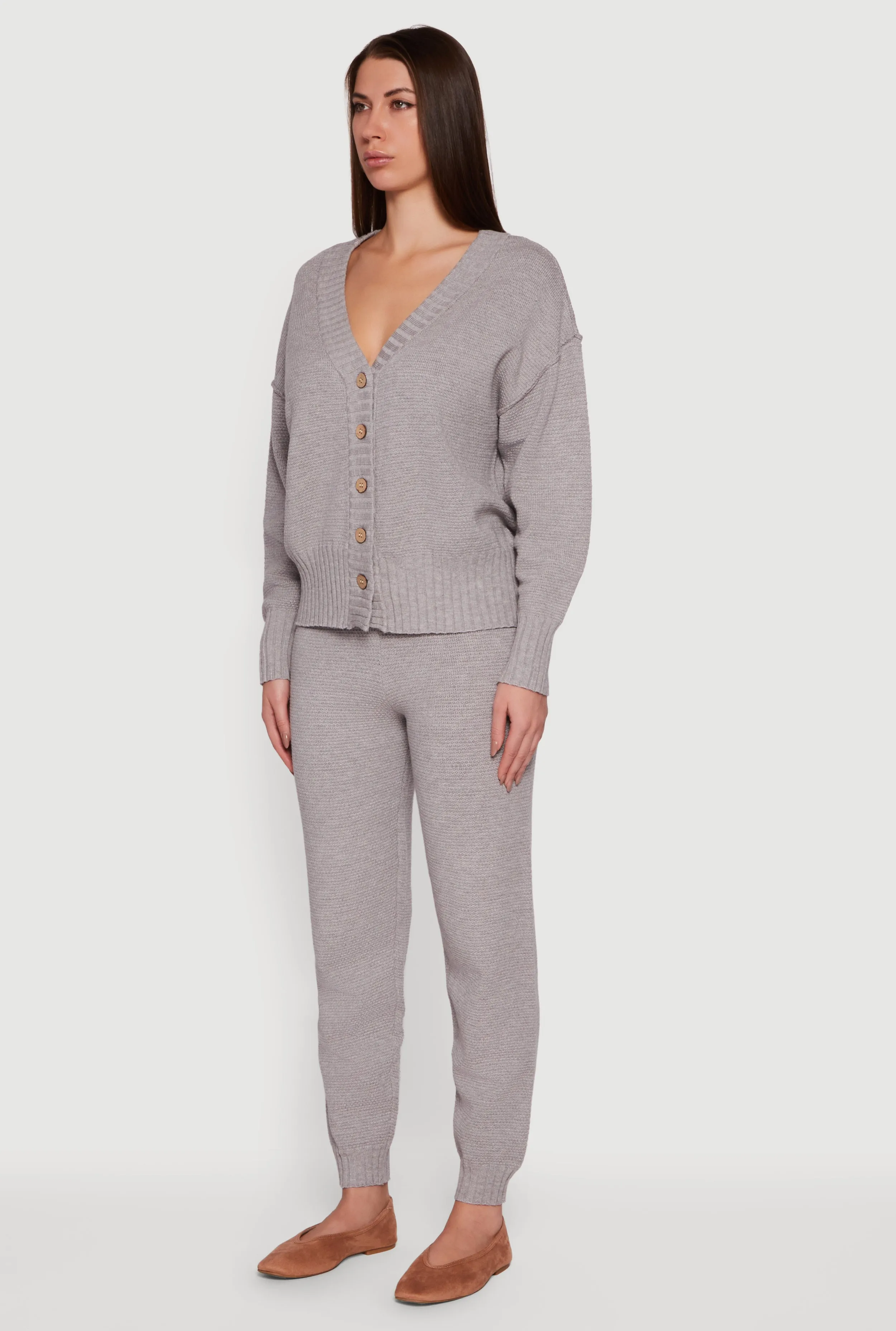 Drop Shoulder Button Front Cardigan sold by Rainbow product image thumbnail 5