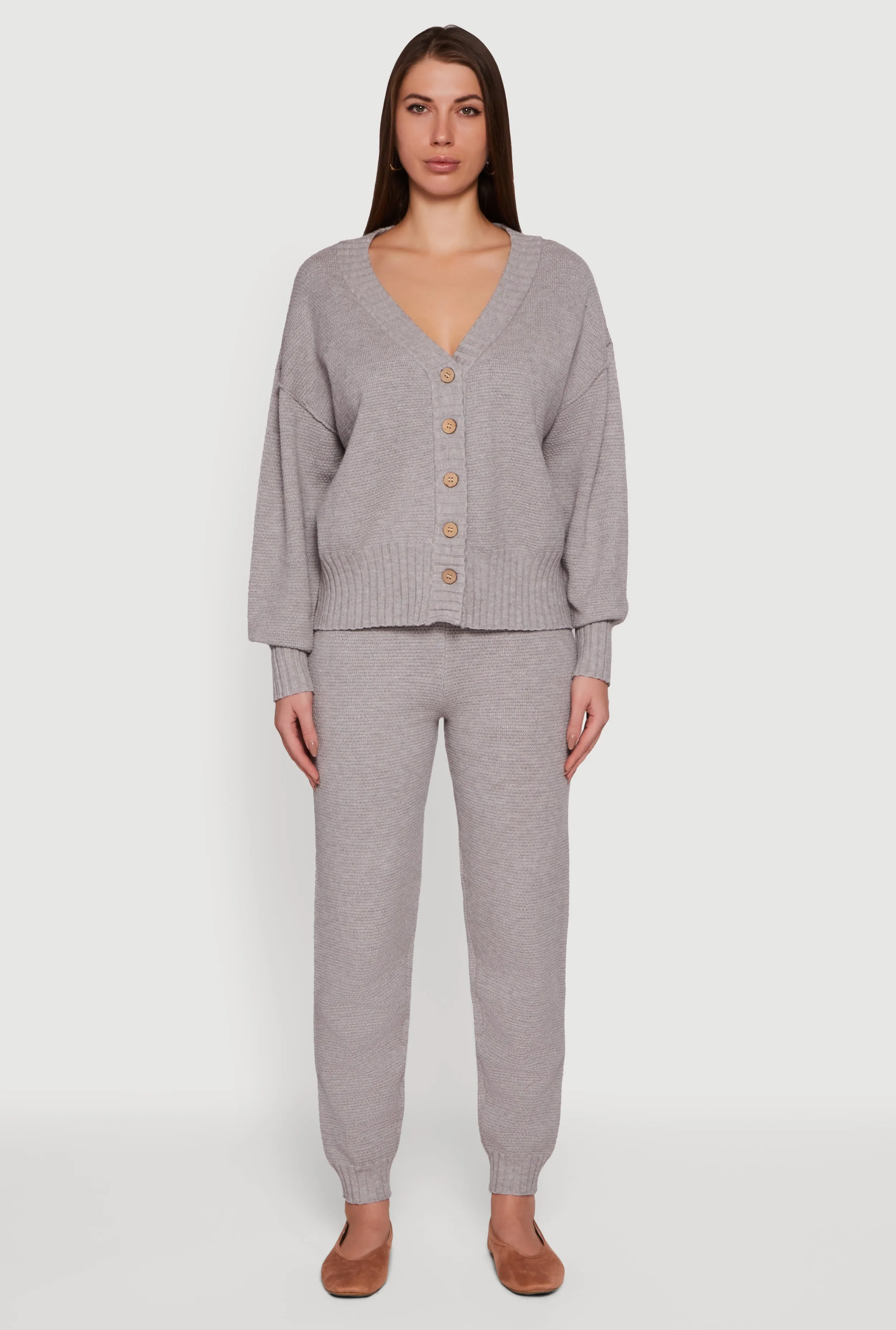 Drop Shoulder Button Front Cardigan sold by Rainbow product image thumbnail 2