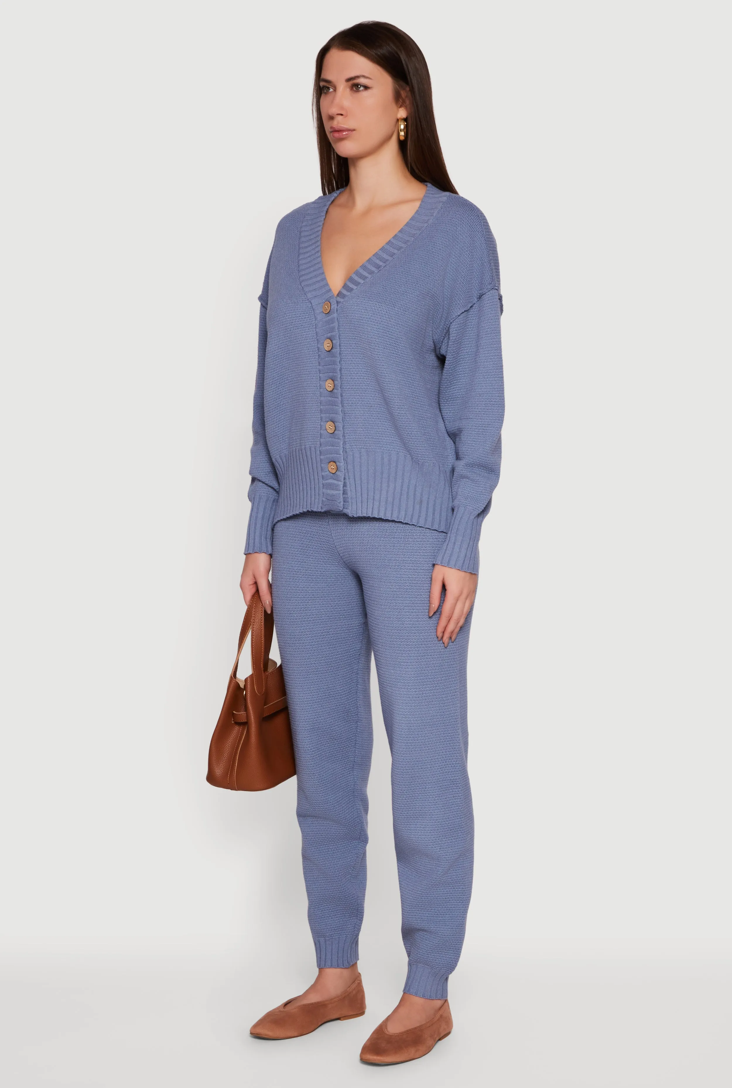 Drop Shoulder Button Front Cardigan sold by Rainbow product image thumbnail 5