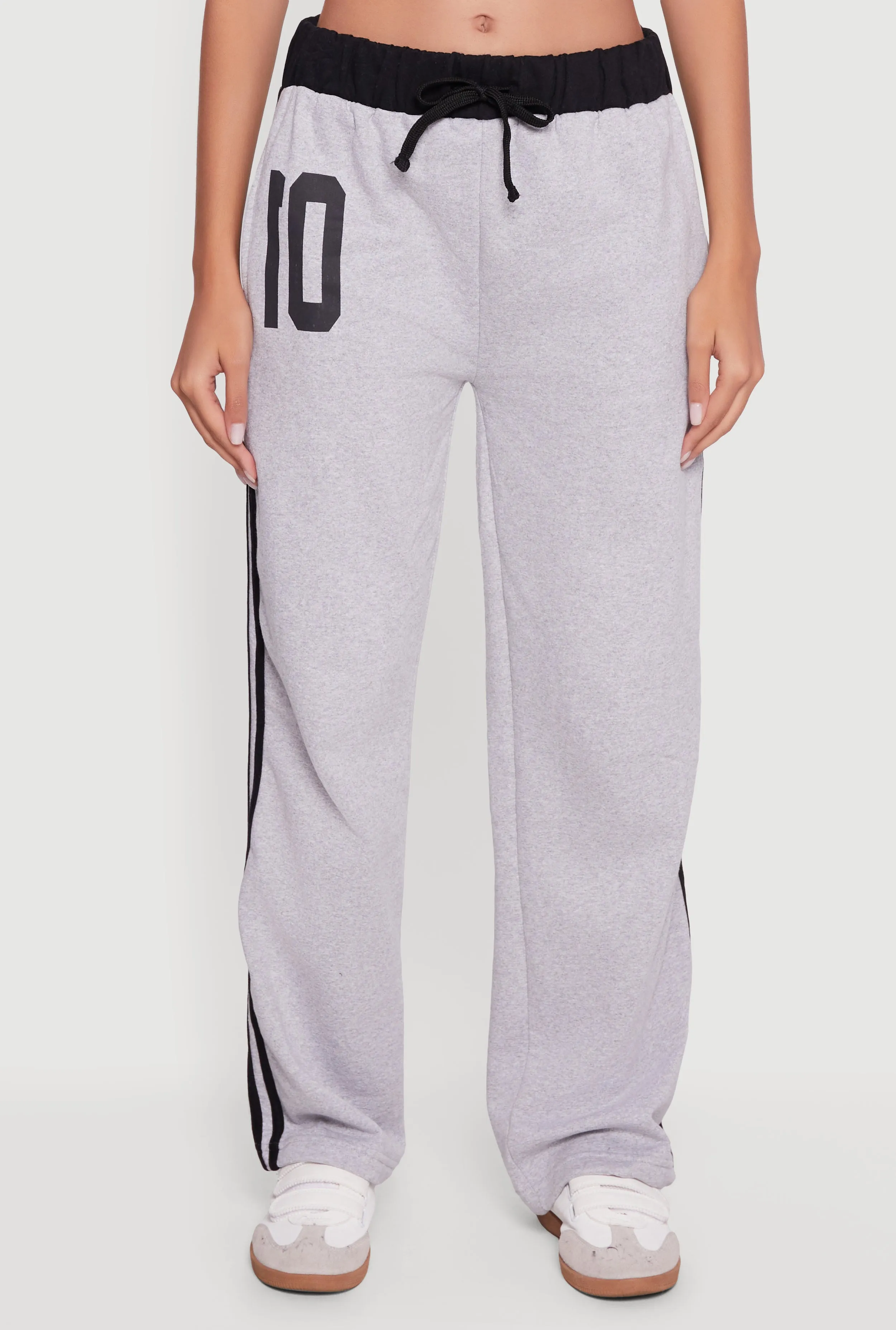 Drawstring Waist 10 Graphic Varsity Stripe Sweatpants sold by Rainbow product image thumbnail 5