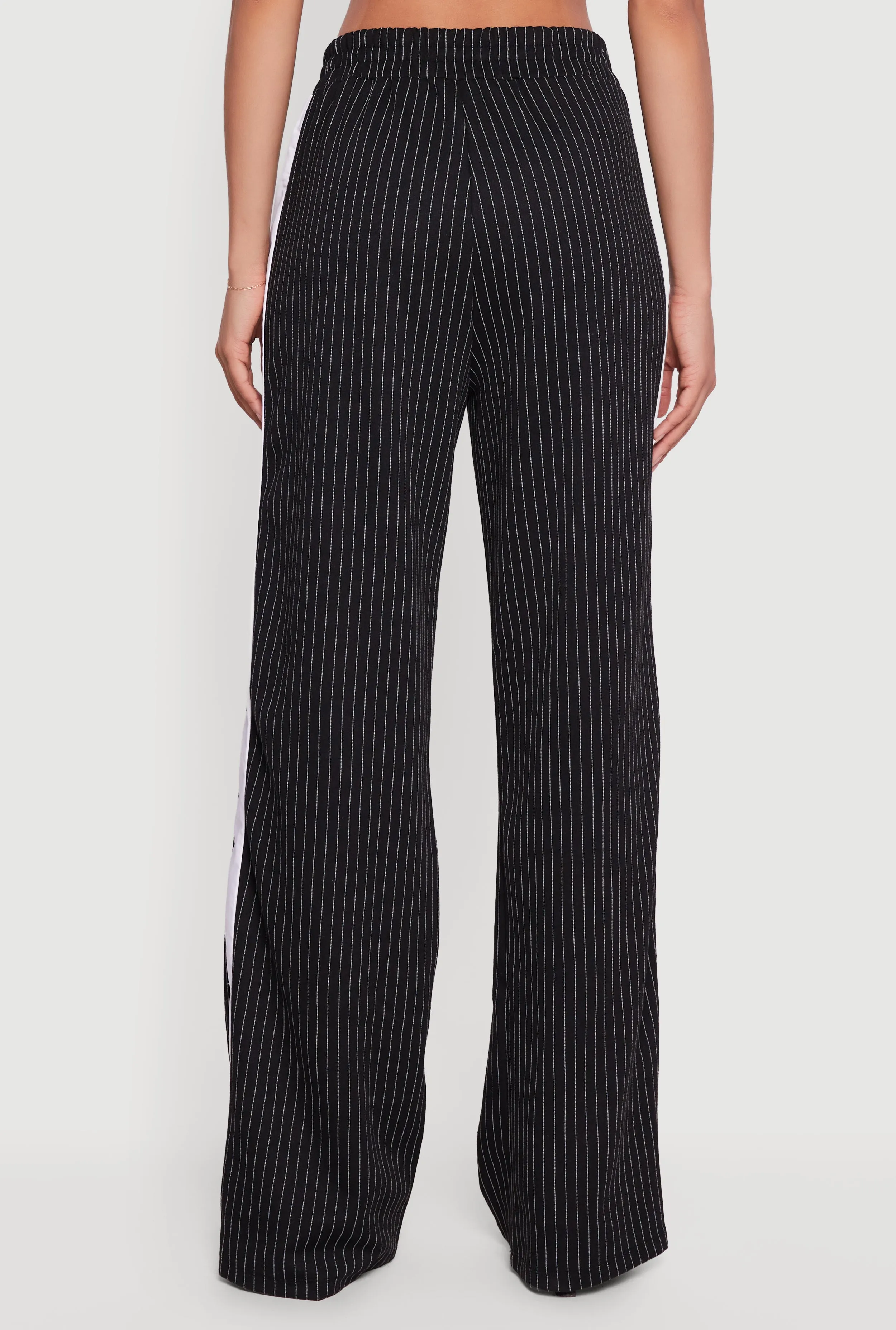 Pinstripe Ponte Side Stripe Pull On Pants sold by Rainbow product image thumbnail 5