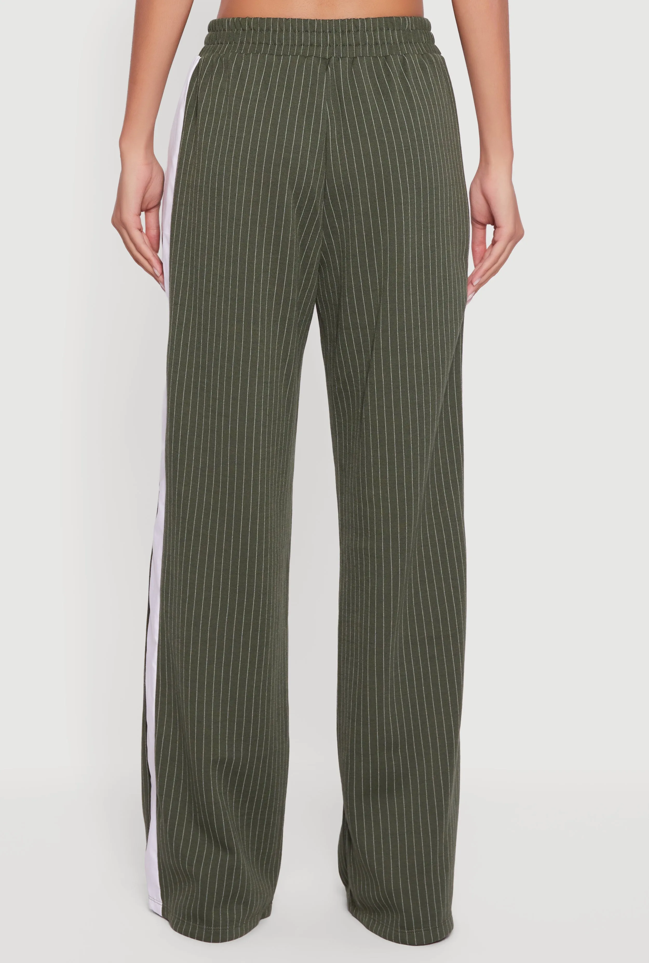 Pinstripe Ponte Side Stripe Pull On Pants sold by Rainbow product image thumbnail 5