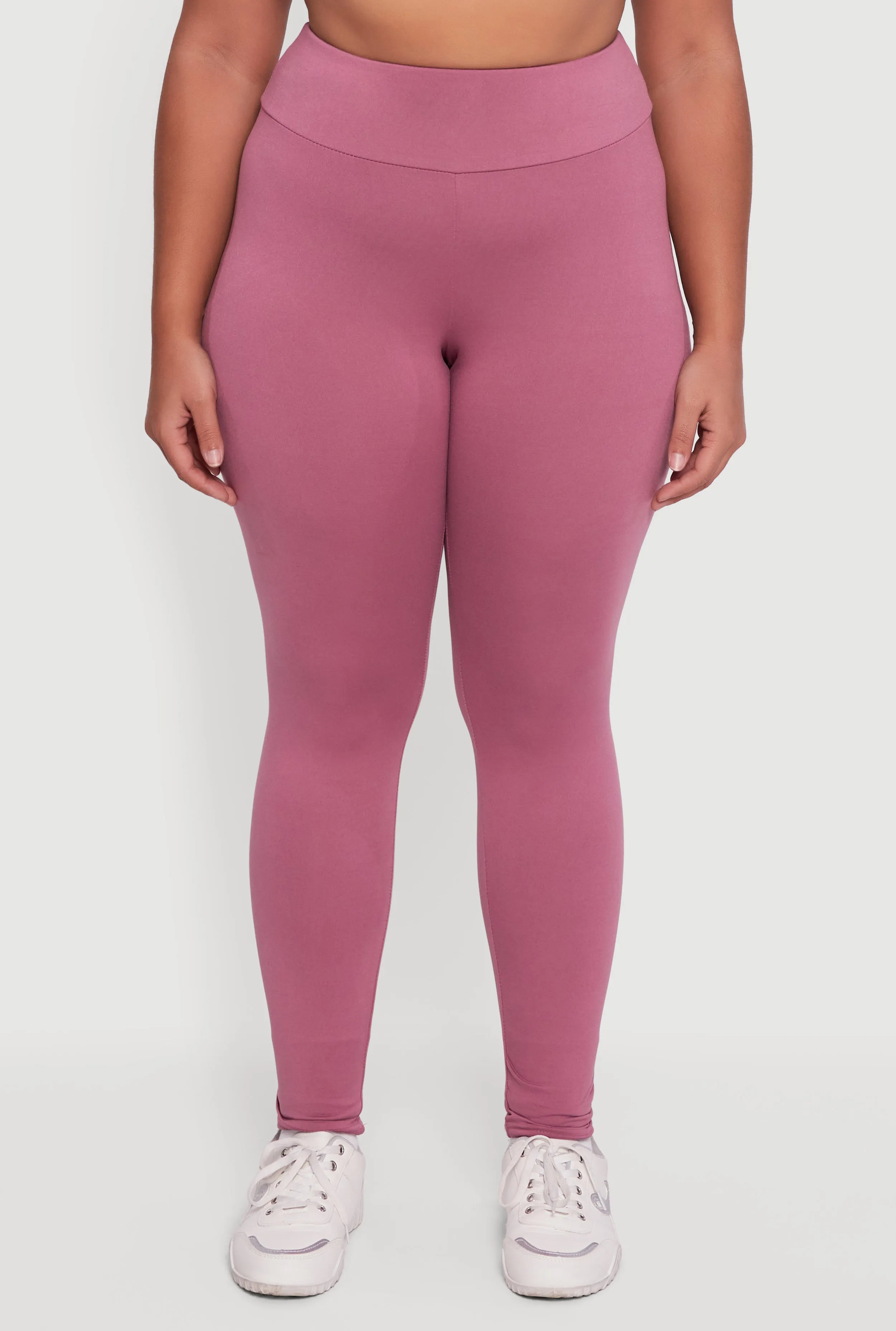 Plus Size Fleece Lined Soft Knit High Waisted Leggings sold by Rainbow product image thumbnail 5