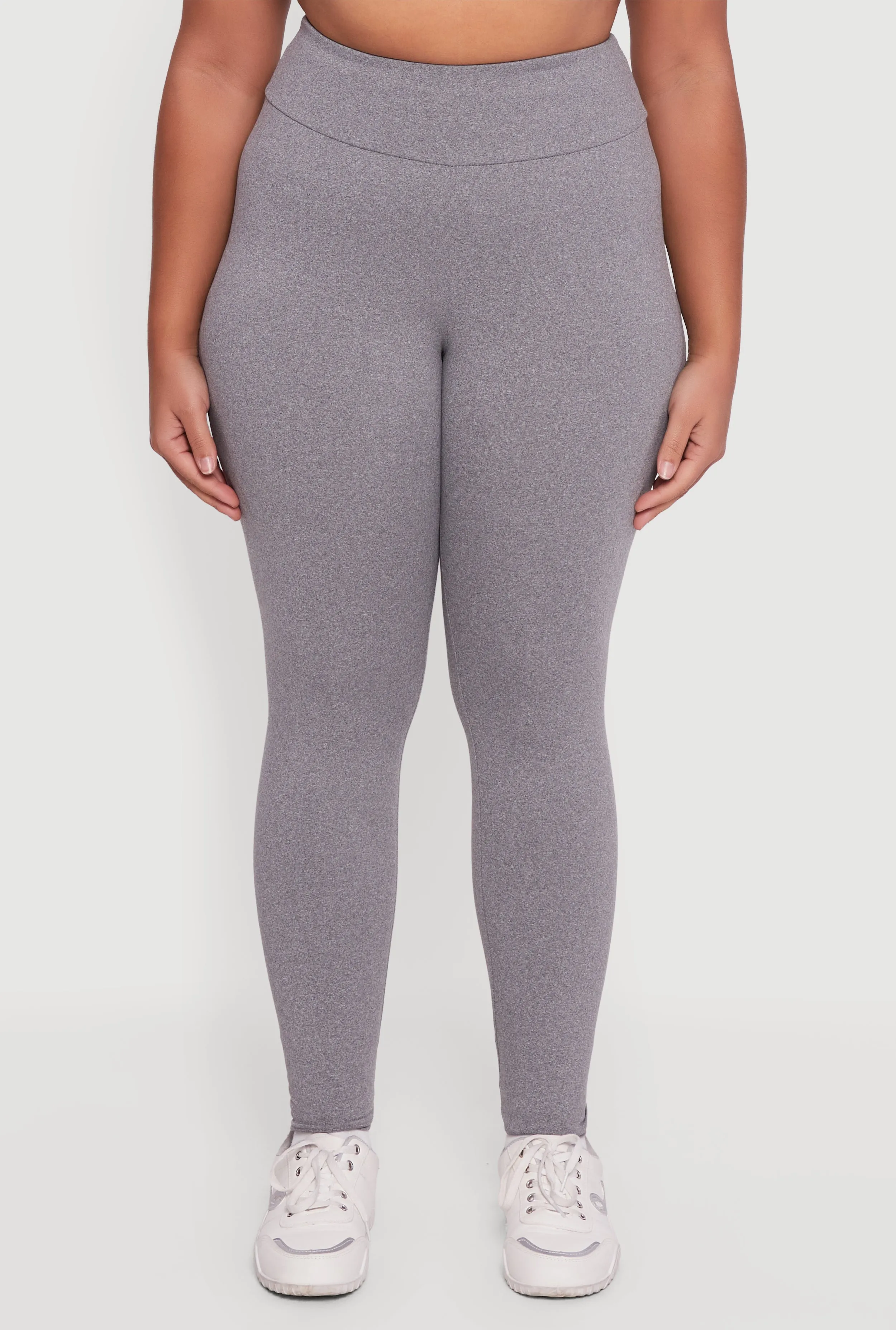 Plus Size Fleece Lined Soft Knit High Waisted Leggings sold by Rainbow product image thumbnail 5
