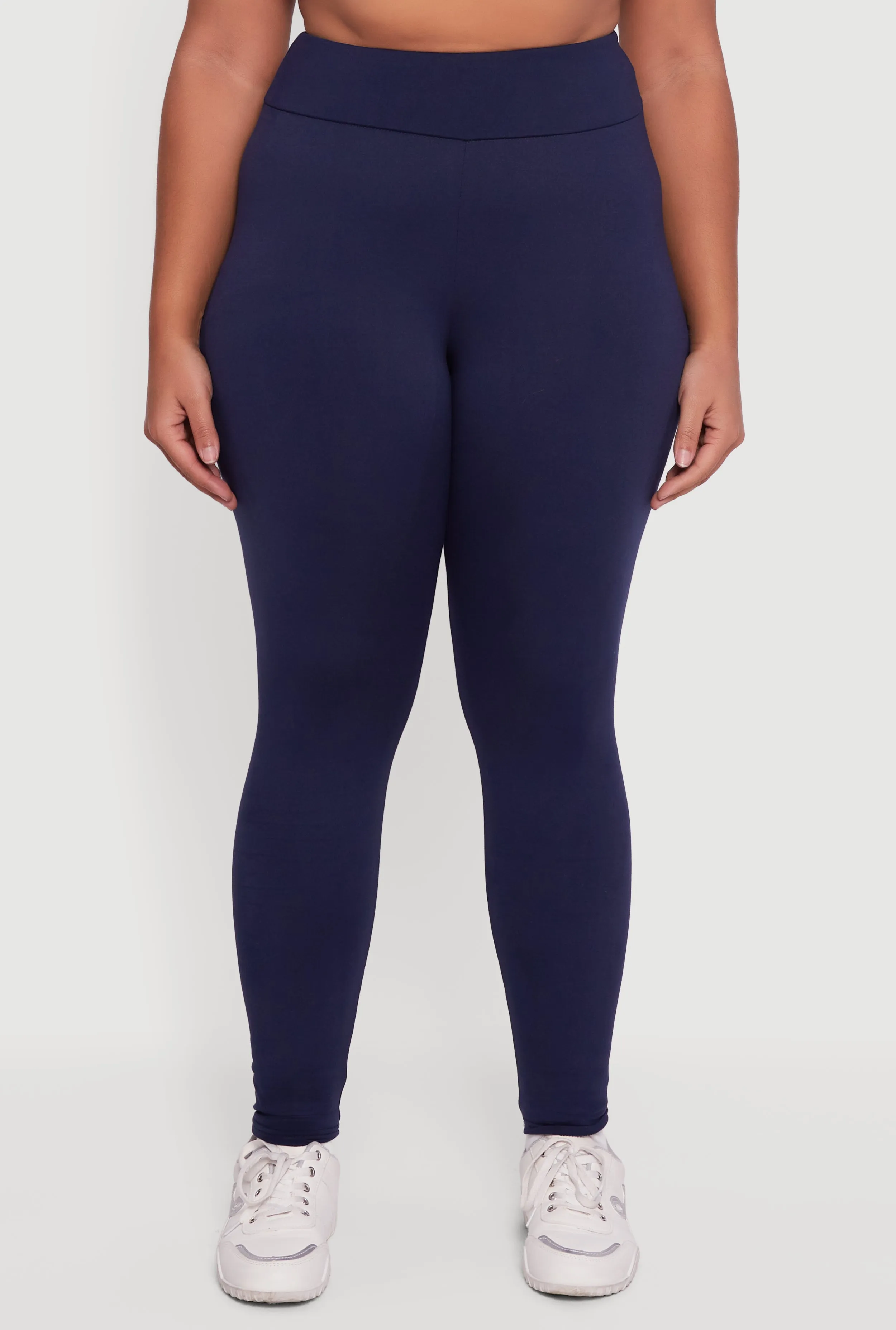 Plus Size Fleece Lined Soft Knit High Waisted Leggings sold by Rainbow product image thumbnail 5