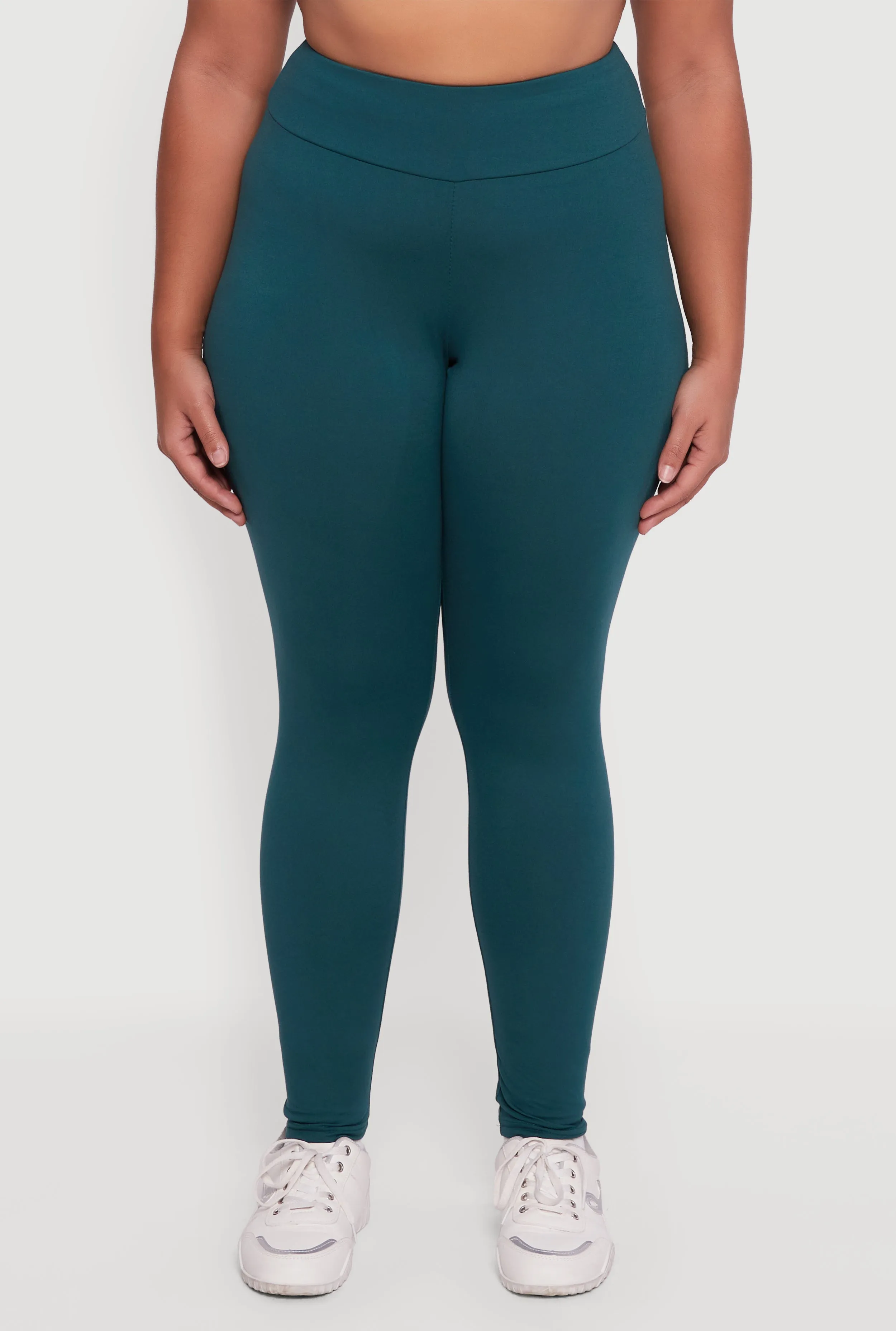 Plus Size Fleece Lined Soft Knit High Waisted Leggings sold by Rainbow product image thumbnail 5