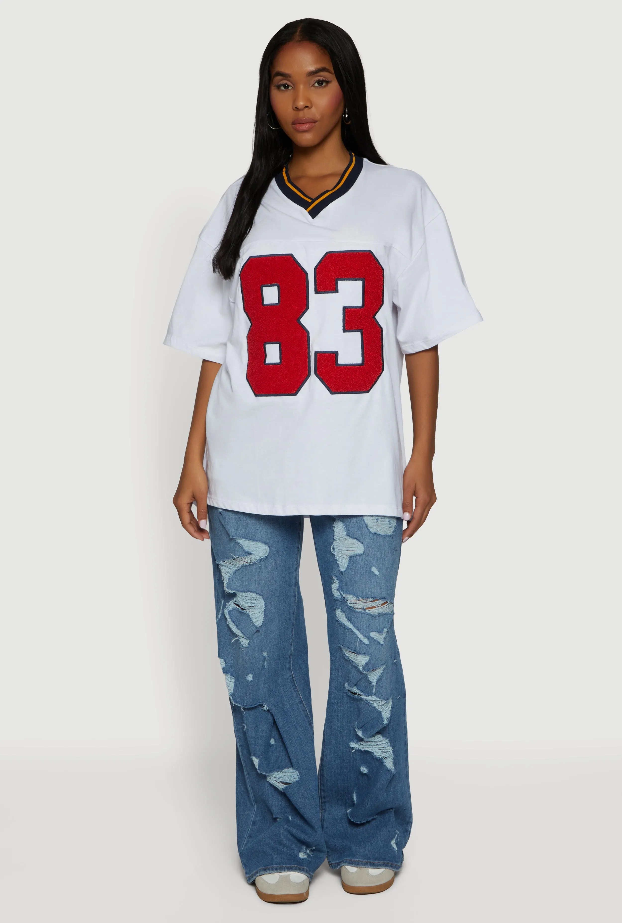Los Angeles 83 Chenille Patch Graphic Oversized Tee sold by Rainbow product image thumbnail 2