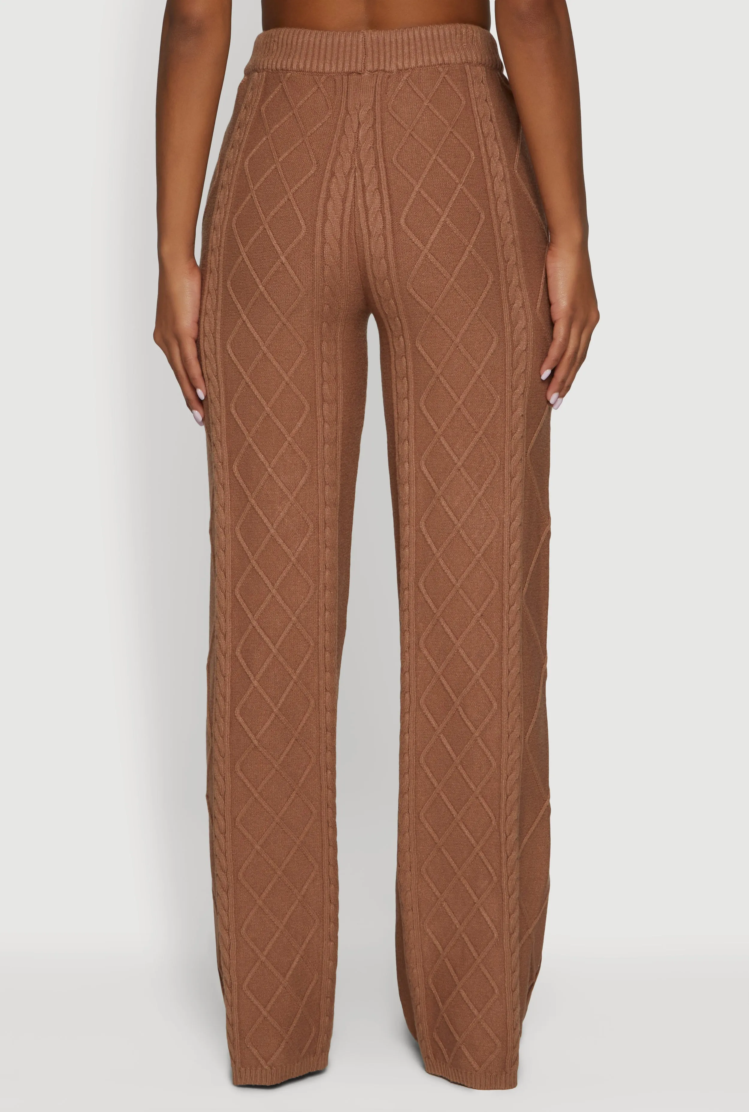 High Waisted Drawstring Cable Knit Pants sold by Rainbow product image thumbnail 5