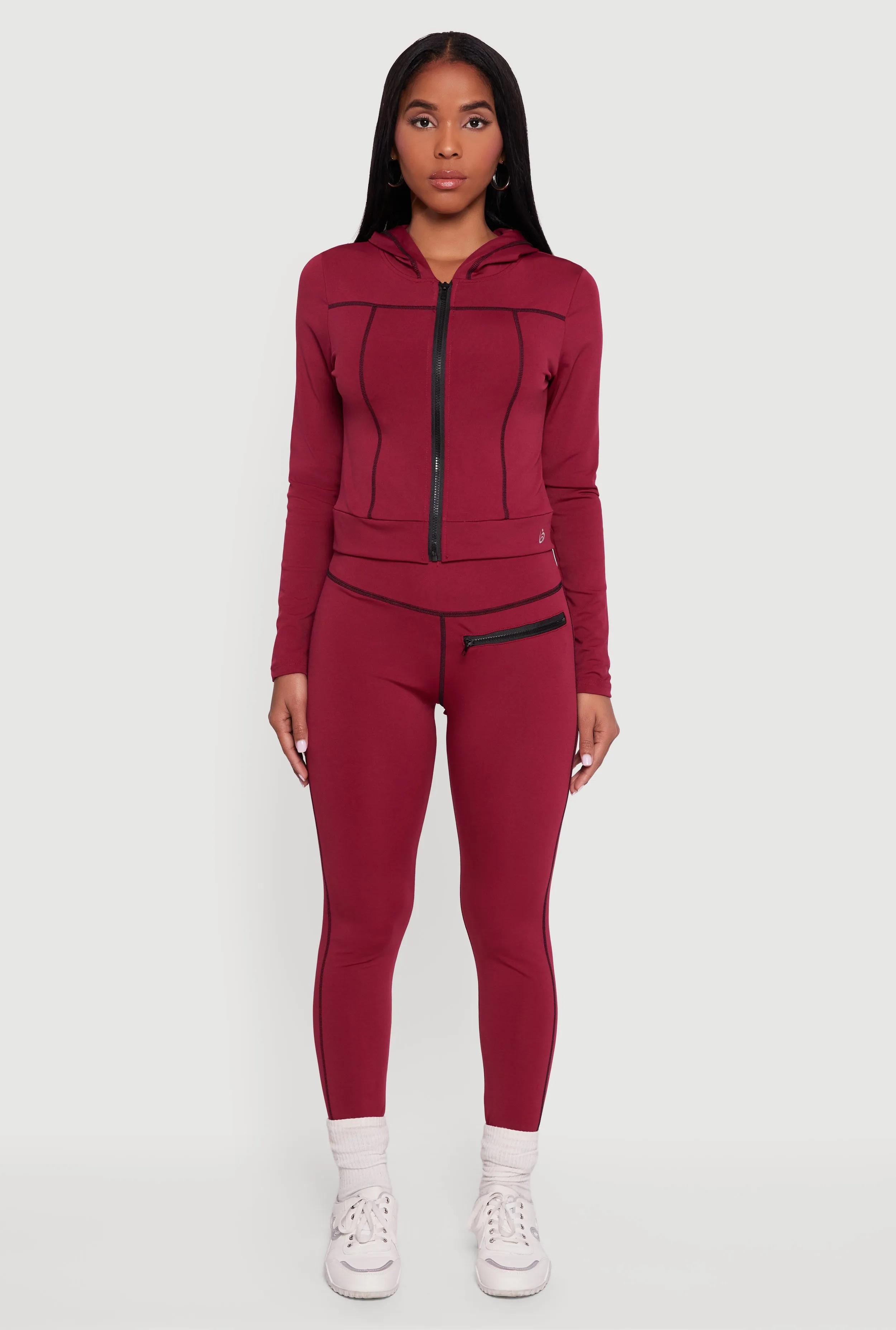 High Waisted Leggings with Zip Pocket Detail sold by Rainbow product image thumbnail 3