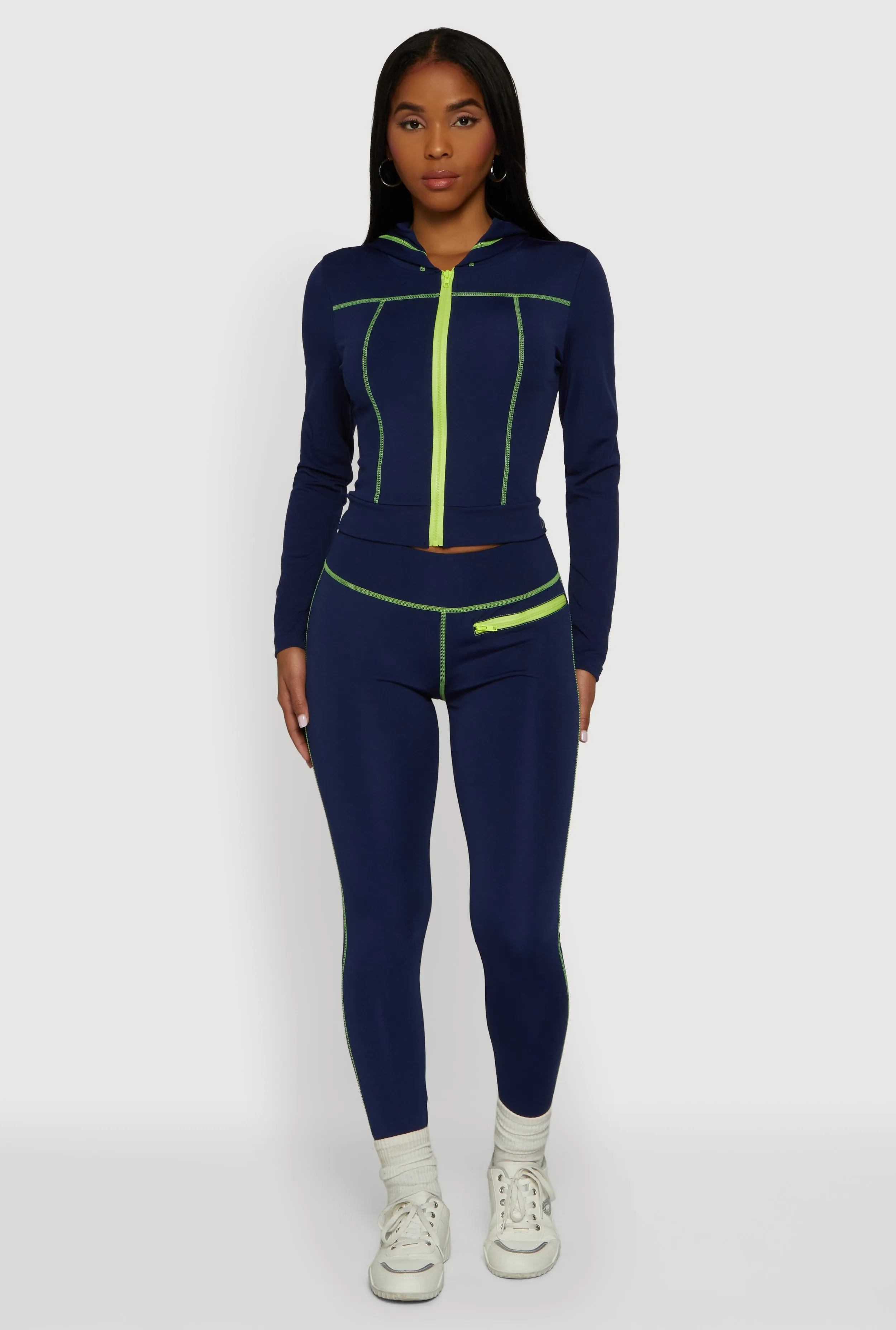 High Waisted Leggings with Zip Pocket Detail sold by Rainbow product image thumbnail 2