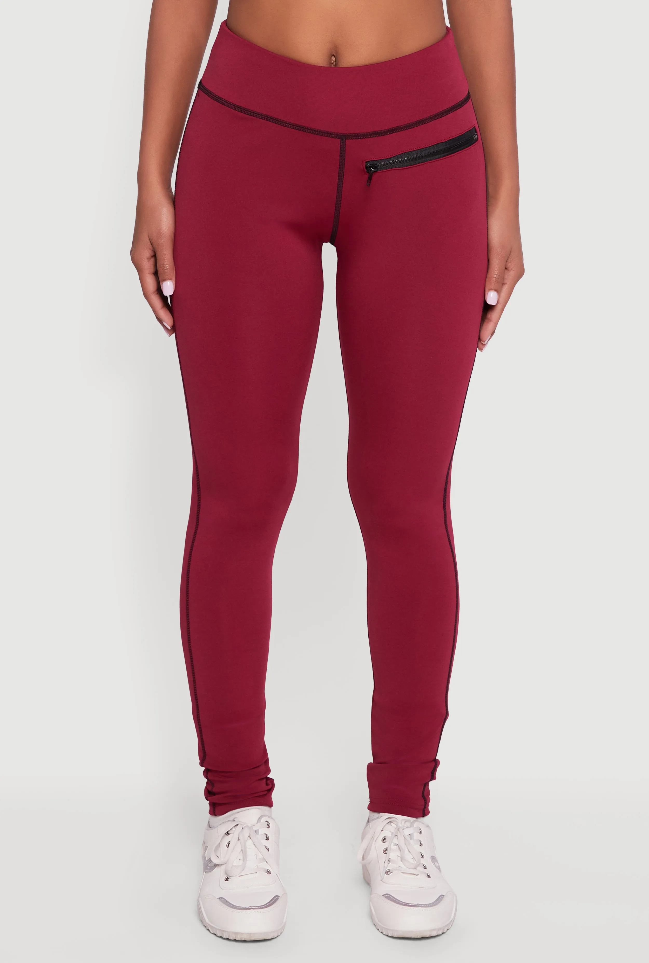 High Waisted Leggings with Zip Pocket Detail sold by Rainbow product image thumbnail 3