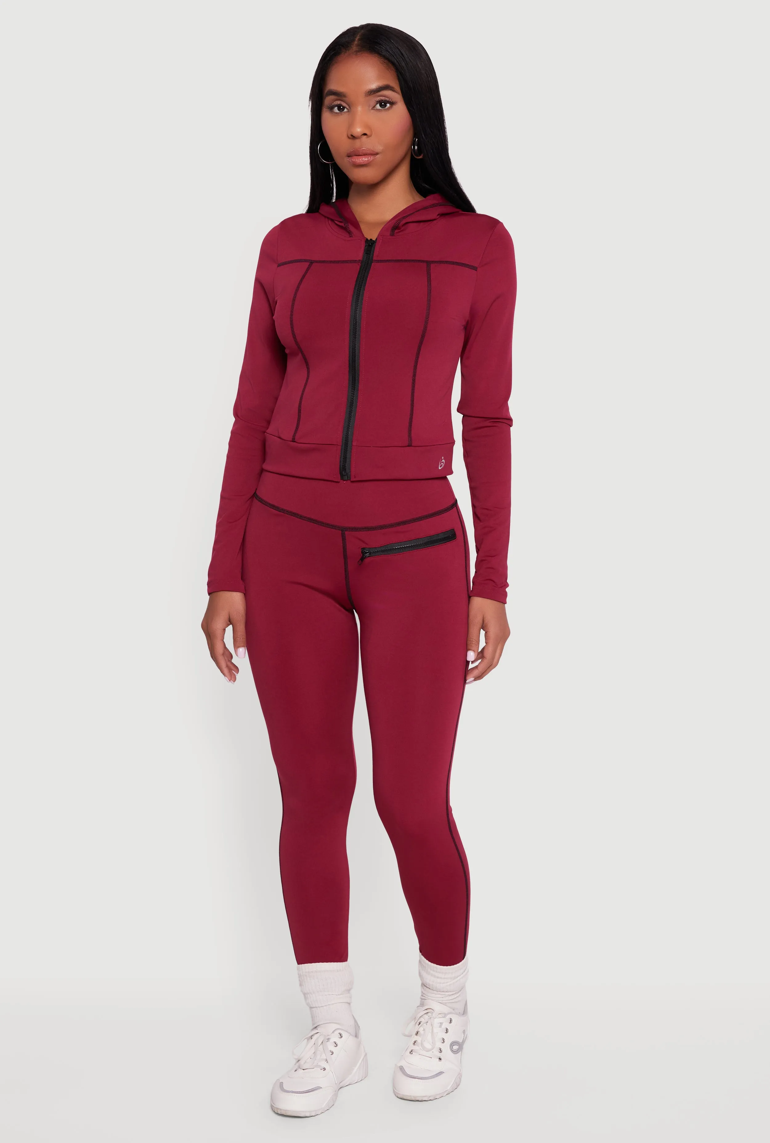 High Waisted Leggings with Zip Pocket Detail sold by Rainbow product image thumbnail 2