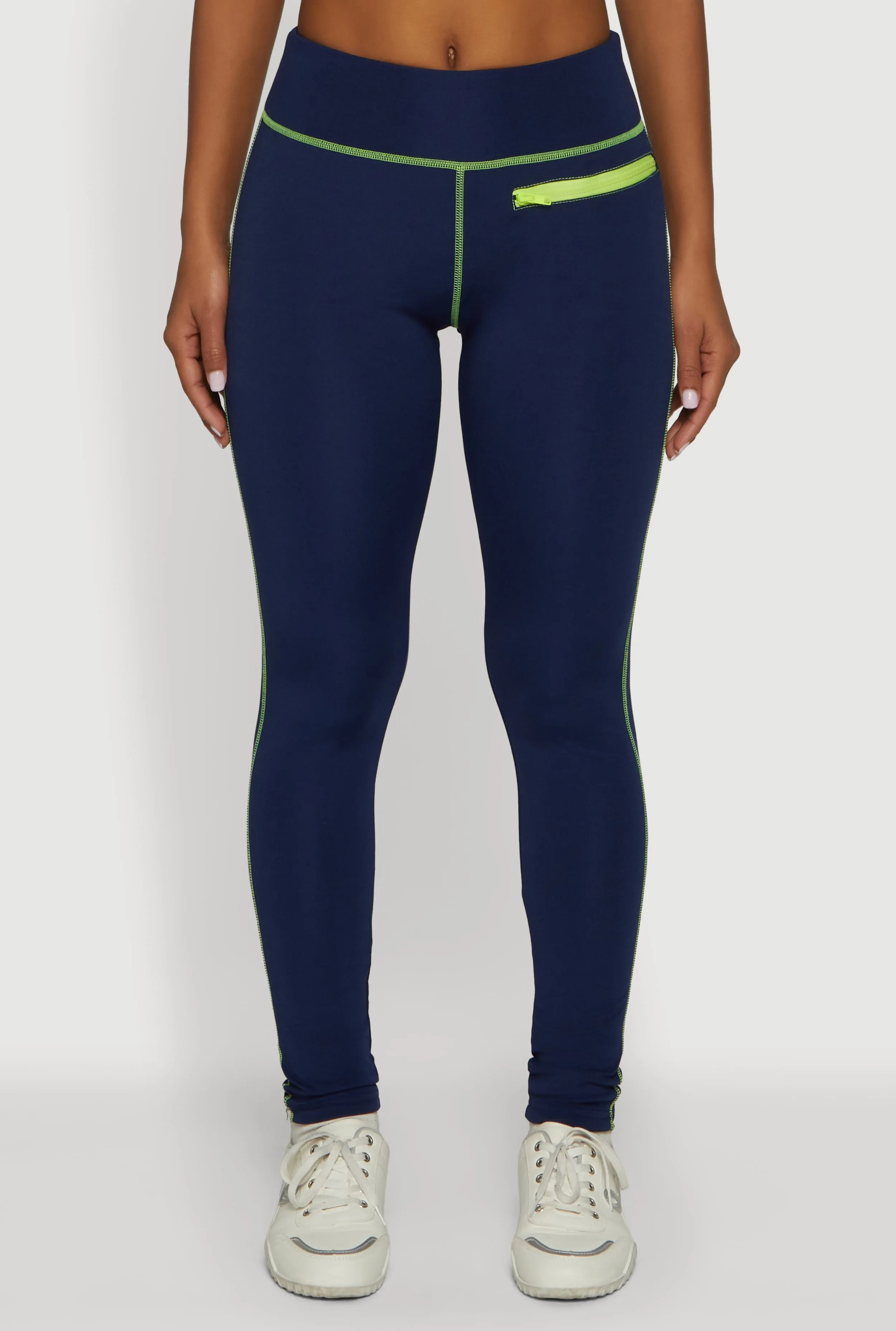 High Waisted Leggings with Zip Pocket Detail sold by Rainbow product image thumbnail 3