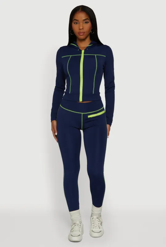 High Waisted Leggings with Zip Pocket Detail sold by Rainbow