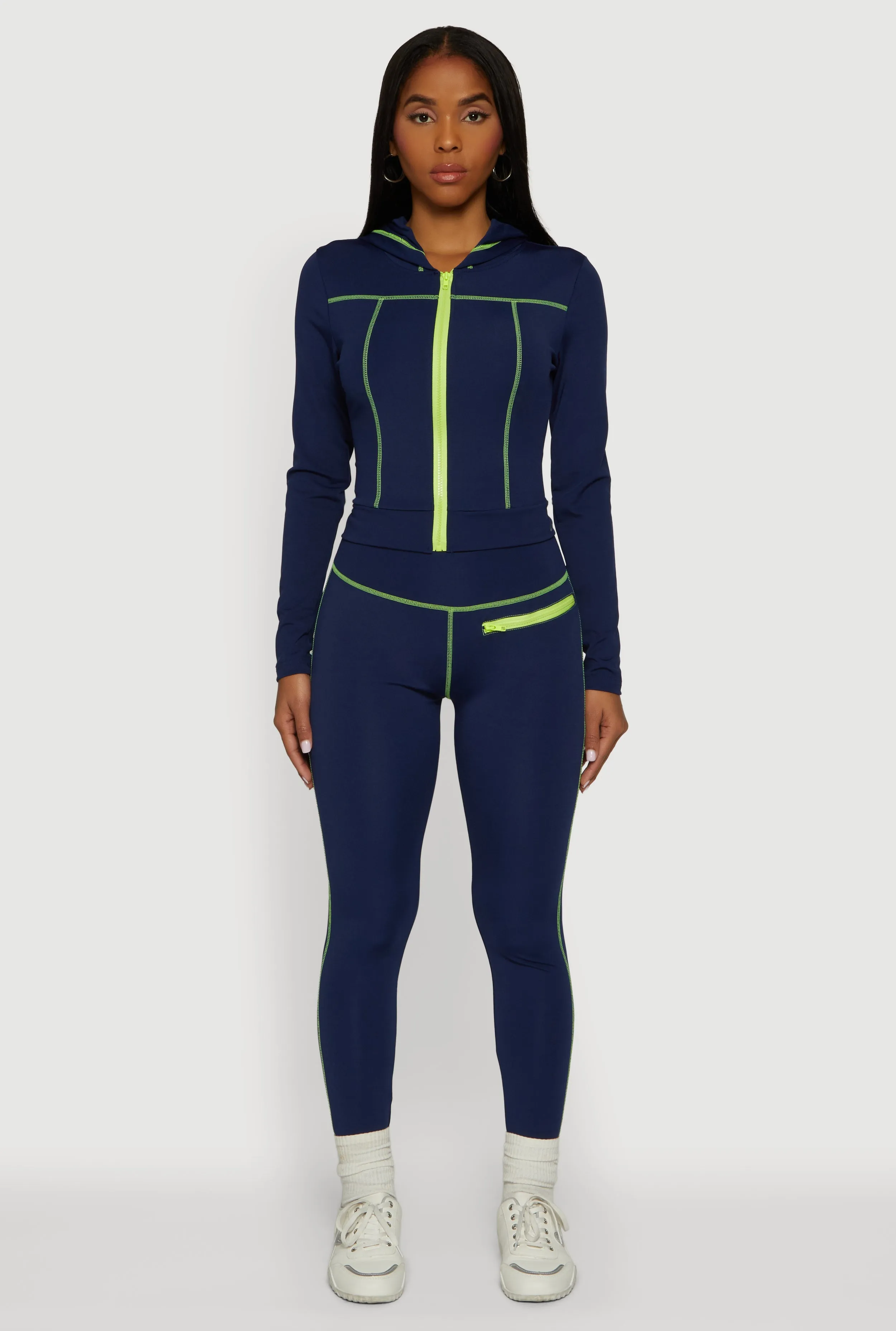 High Waisted Leggings with Zip Pocket Detail sold by Rainbow product image thumbnail 2