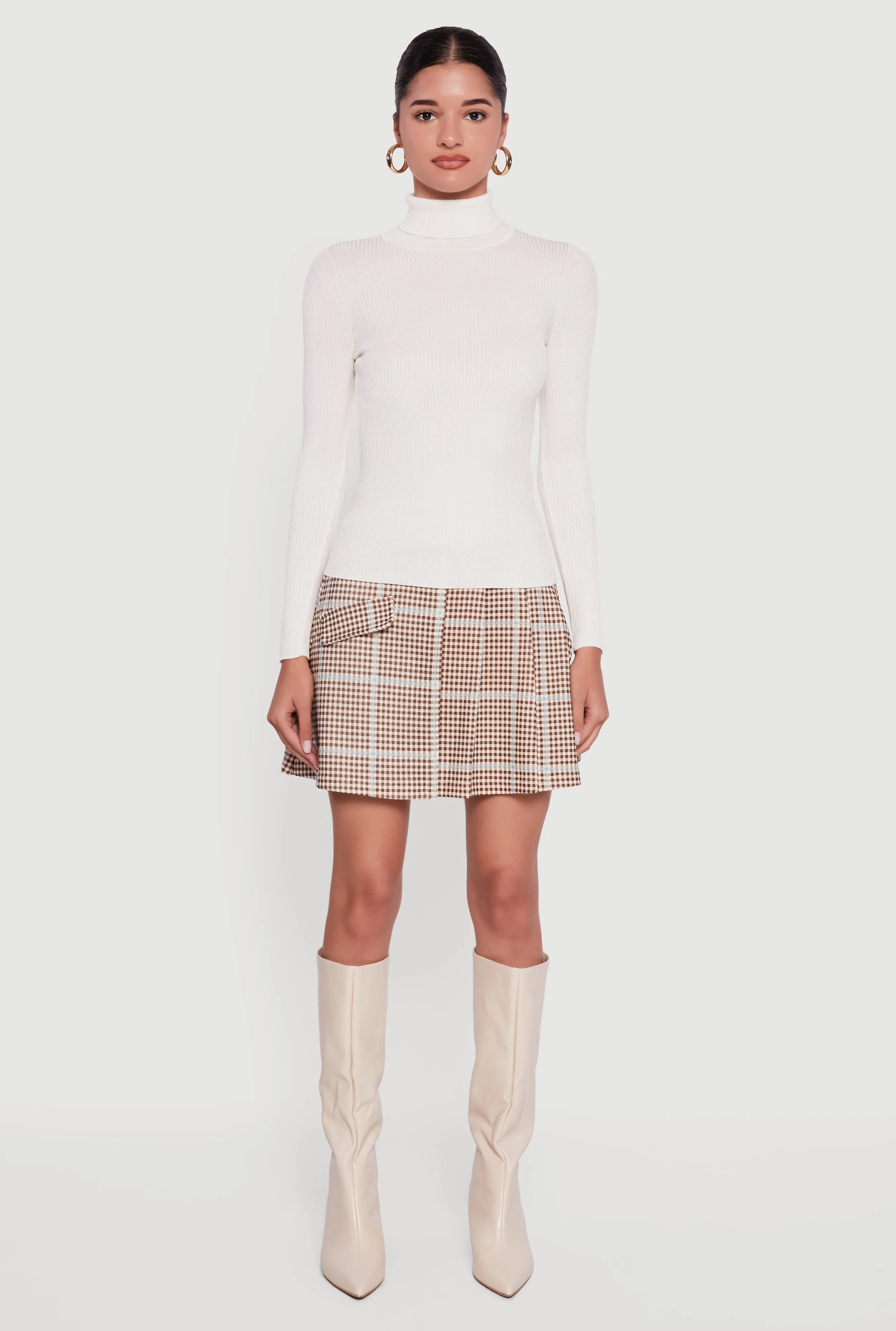 Solid Ribbed Knit Turtleneck Sweater sold by Rainbow product image thumbnail 3