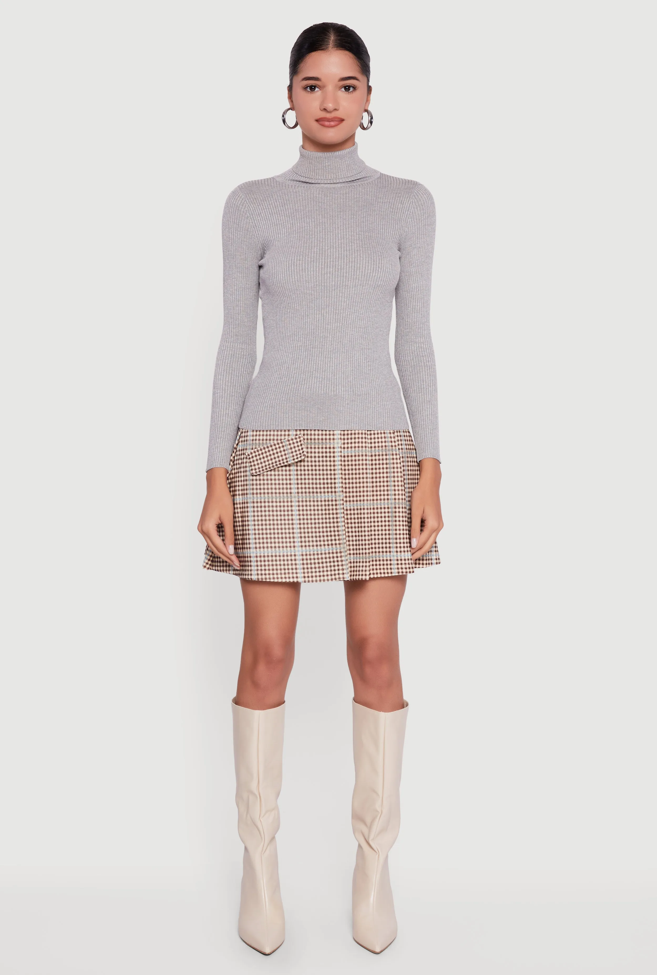 Solid Ribbed Knit Turtleneck Sweater sold by Rainbow product image thumbnail 3