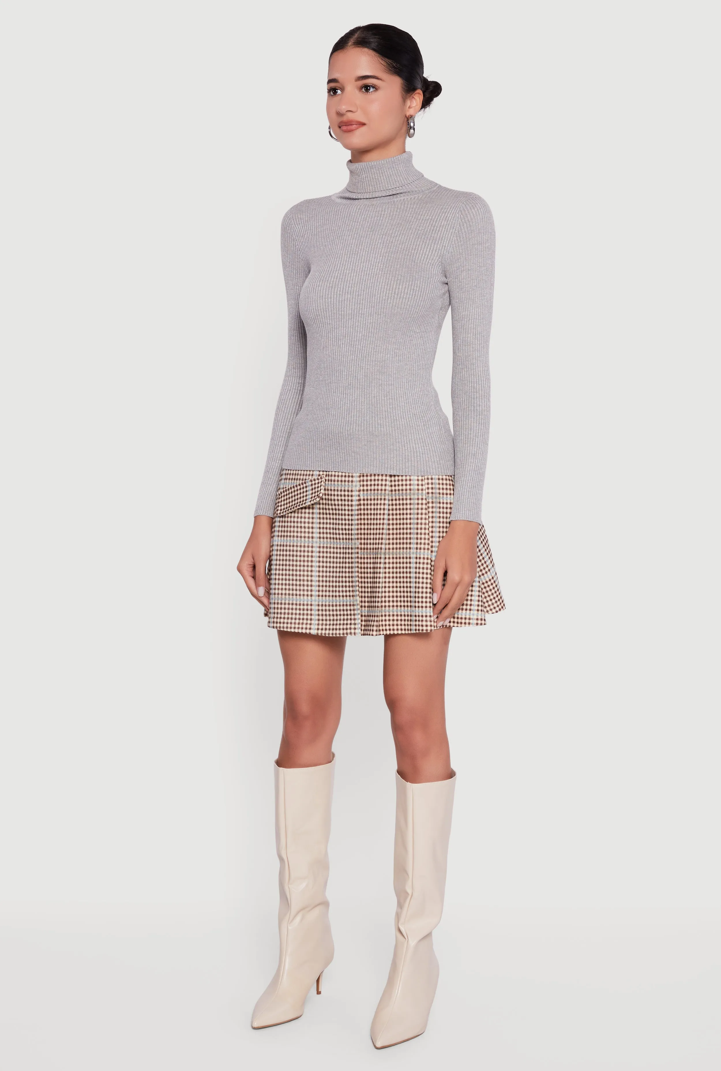 Solid Ribbed Knit Turtleneck Sweater sold by Rainbow product image thumbnail 5