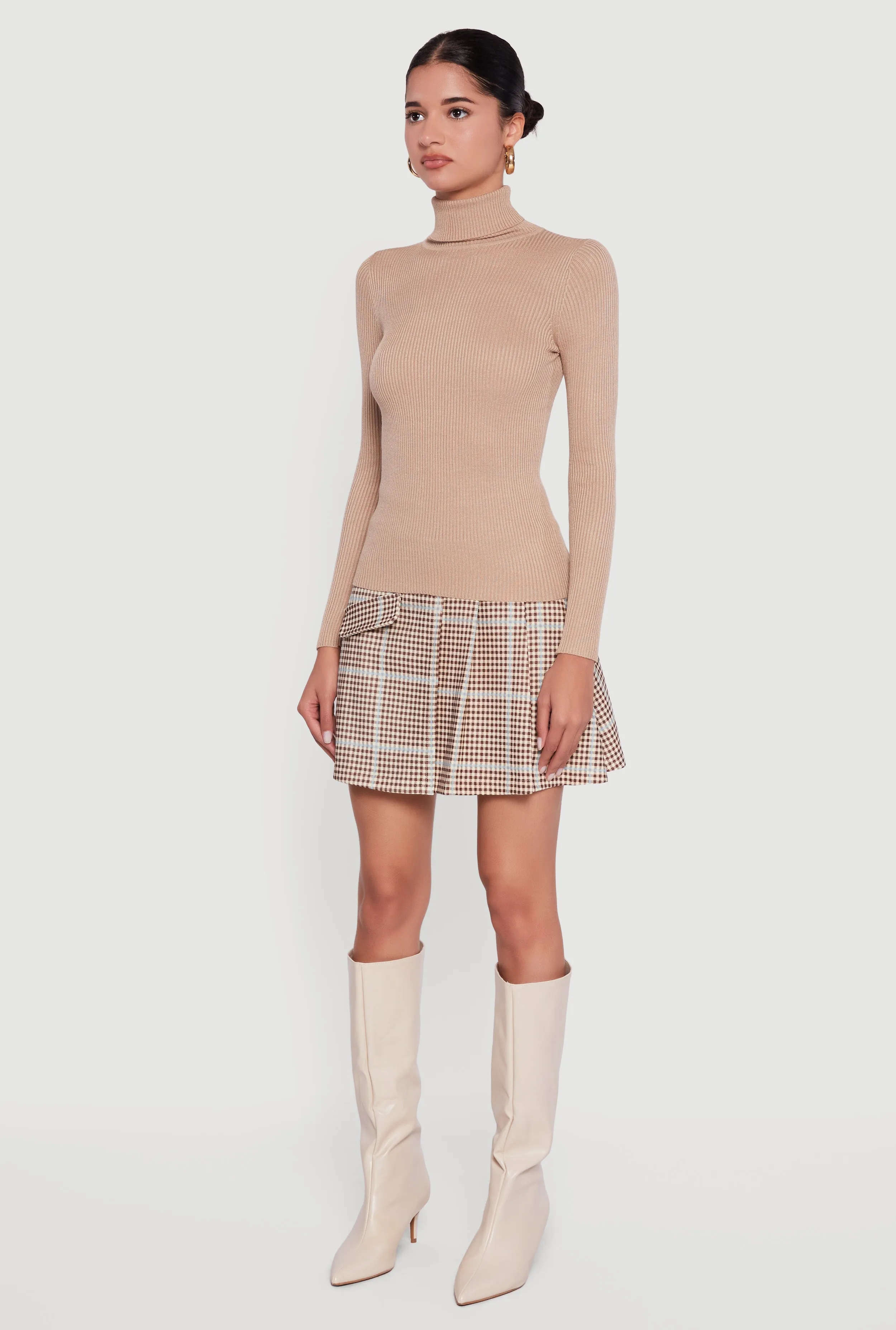 Solid Ribbed Knit Turtleneck Sweater sold by Rainbow product image thumbnail 5