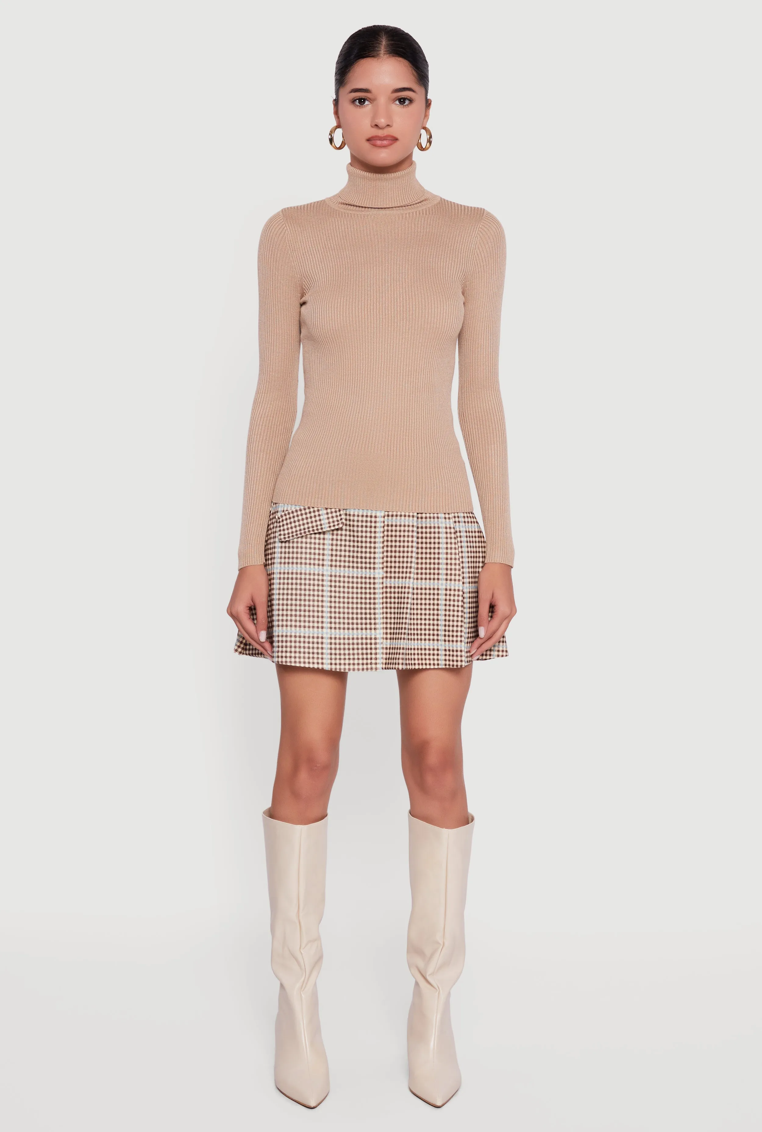 Solid Ribbed Knit Turtleneck Sweater sold by Rainbow product image thumbnail 3