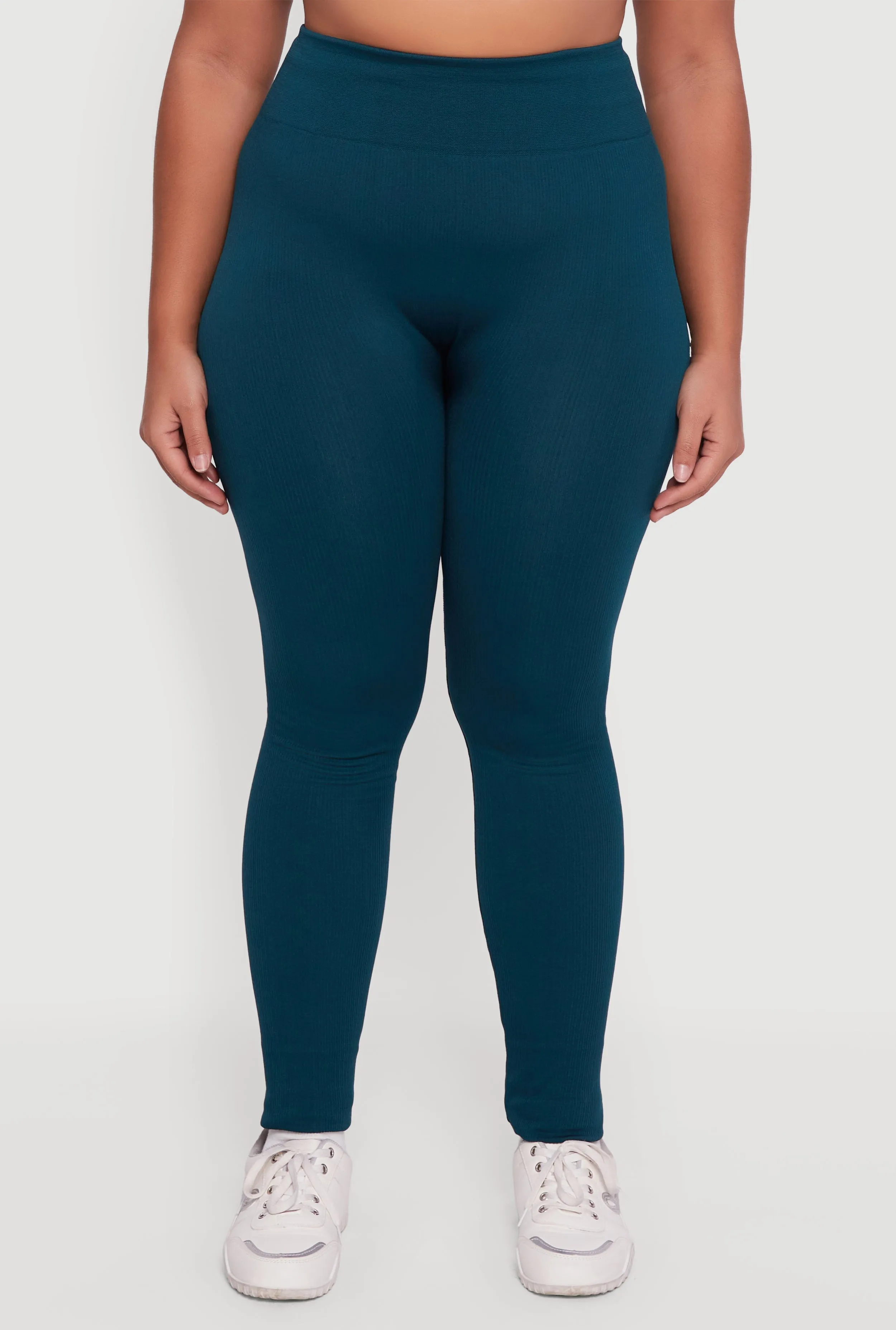 Plus Size High Waisted Seamless Fleece Lined Leggings sold by Rainbow product image thumbnail 5