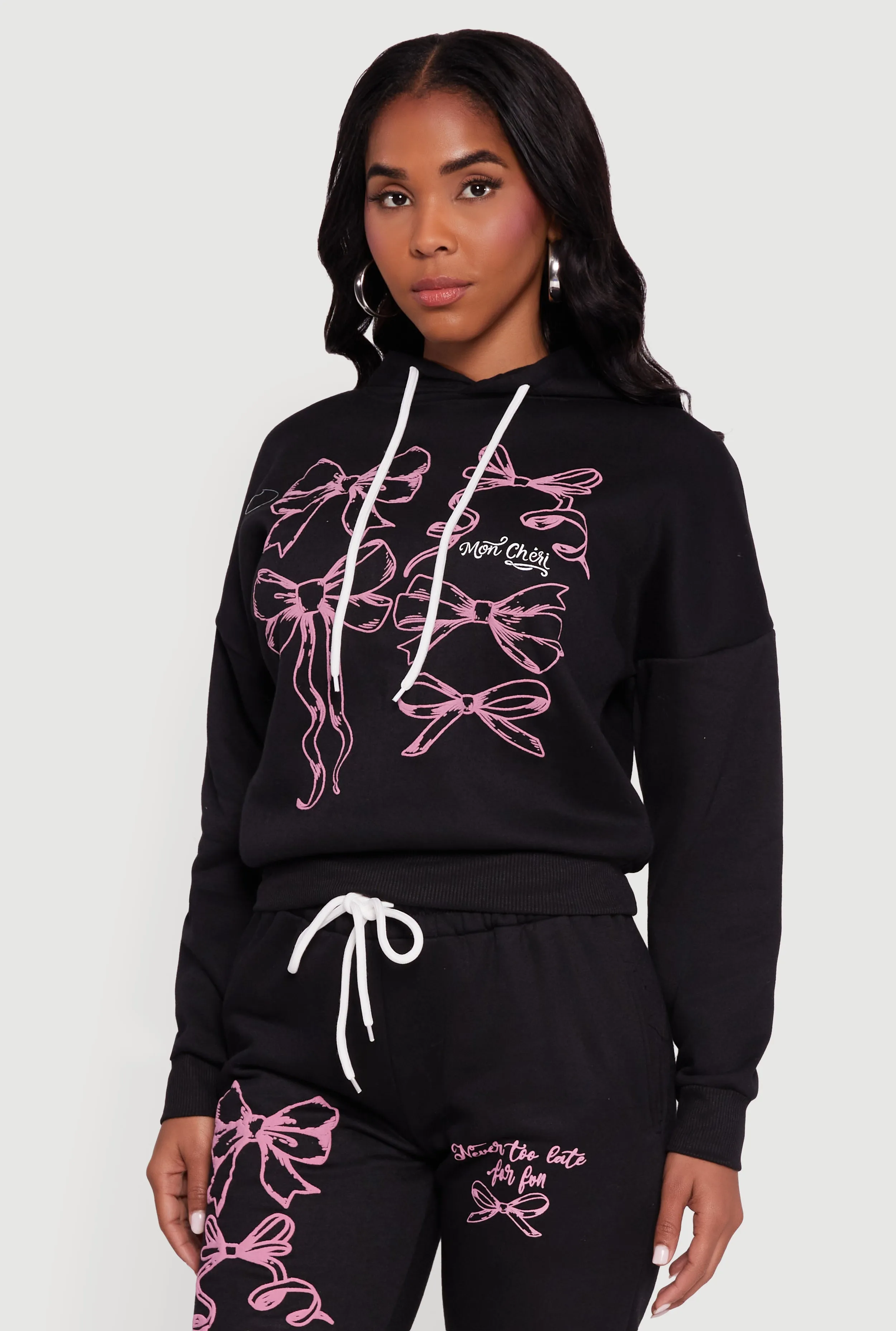 Mon Cheri Bow Graphic Pullover Hoodie sold by Rainbow product image thumbnail 2