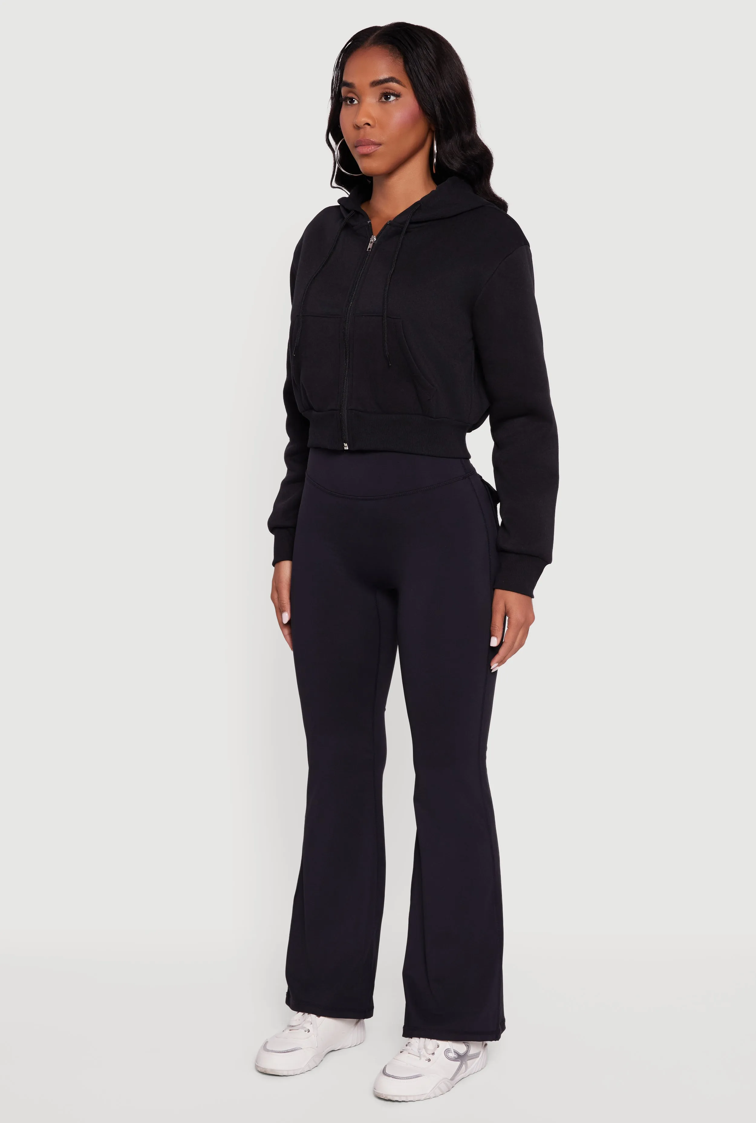 Cropped Zip Front Hoodie sold by Rainbow product image thumbnail 5