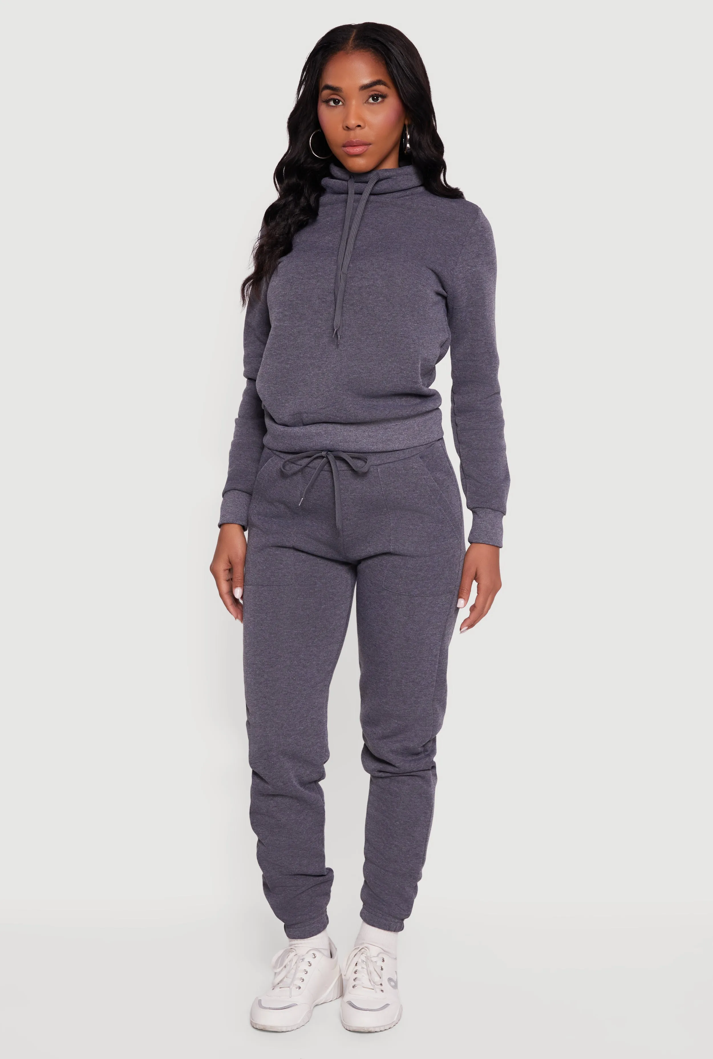 Drawstring Funnel Neck Pullover Sweatshirt sold by Rainbow product image thumbnail 2