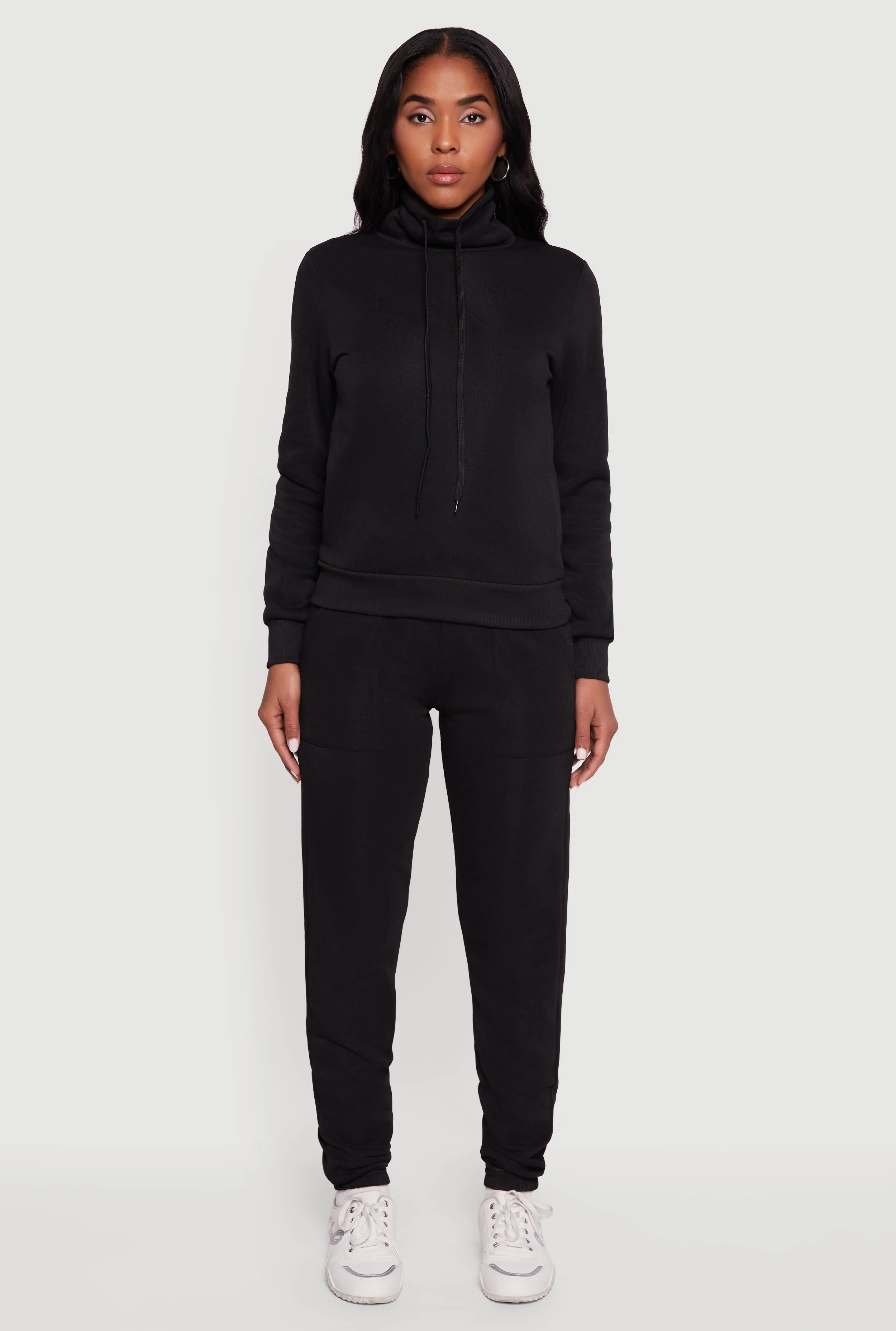 Drawstring Funnel Neck Pullover Sweatshirt sold by Rainbow product image thumbnail 3