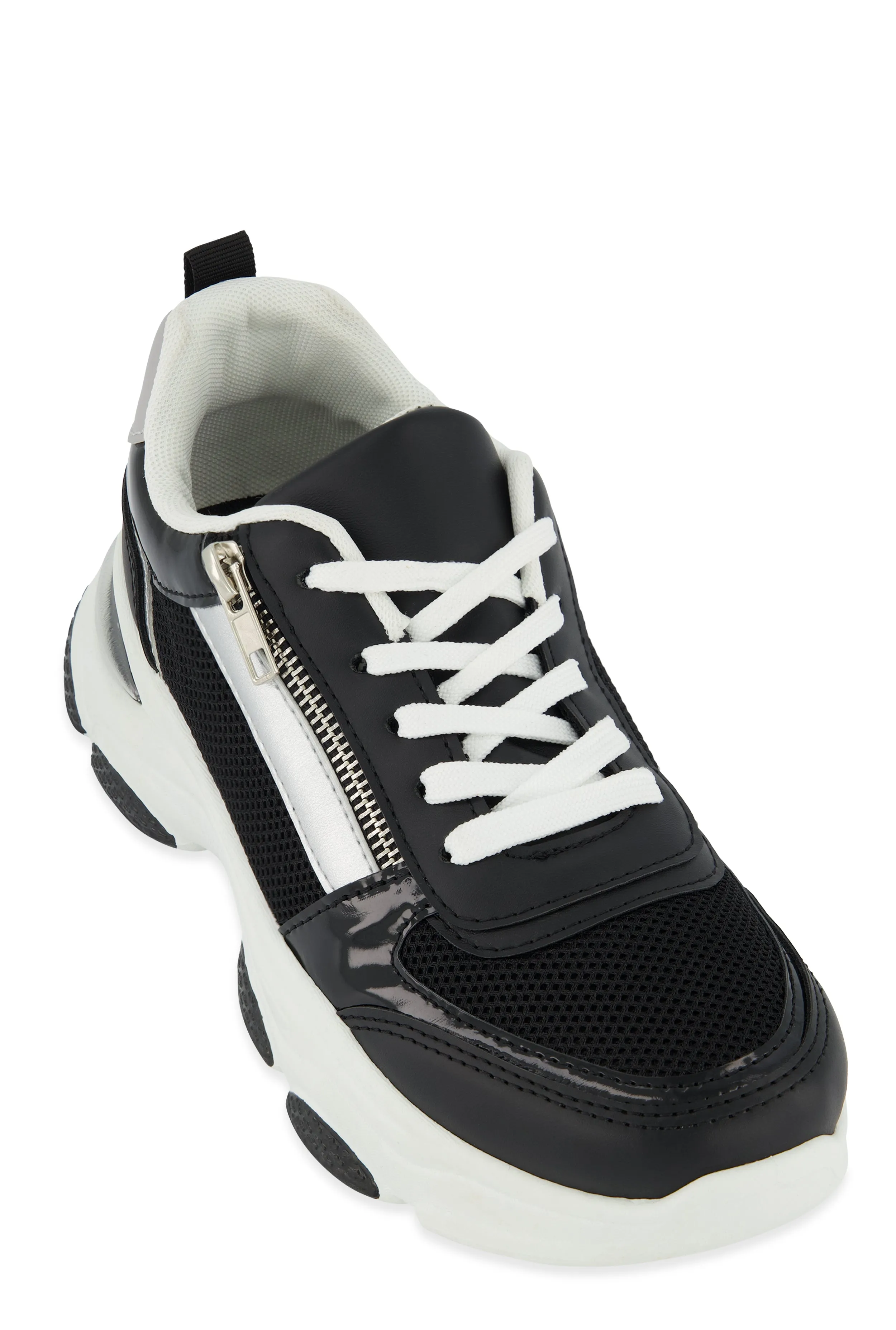 Zip Detail Chunky Sole Sneakers sold by Rainbow