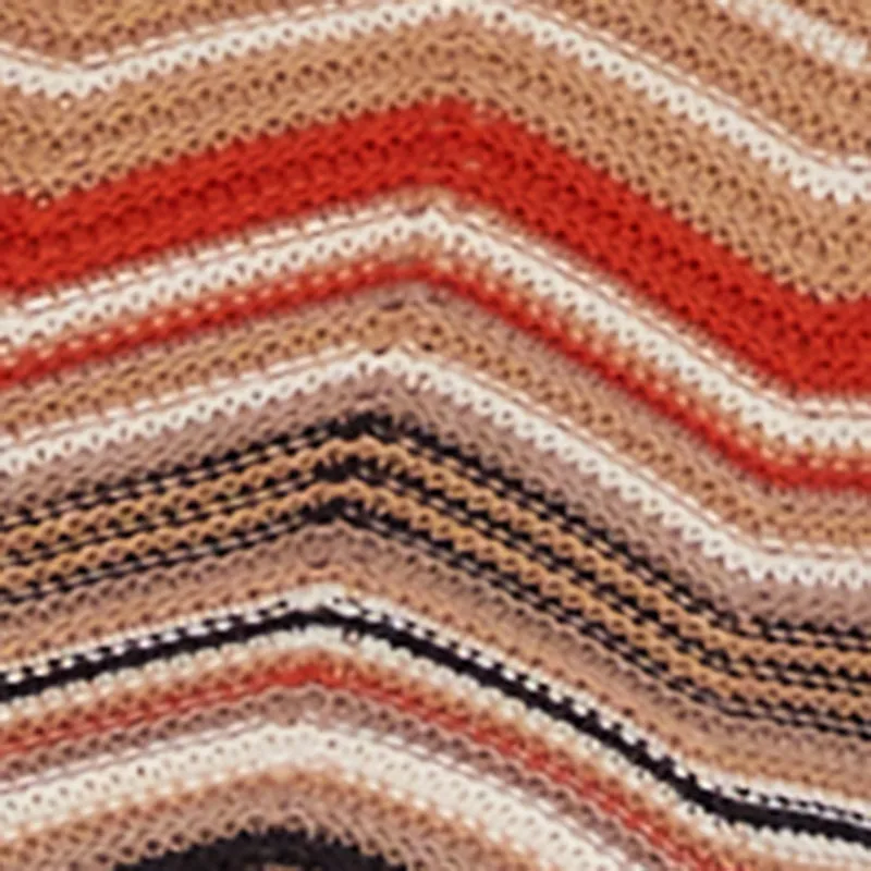 Plus Size Chevron Pointelle Knit Hooded Pullover Sweater sold by Rainbow product image thumbnail 4