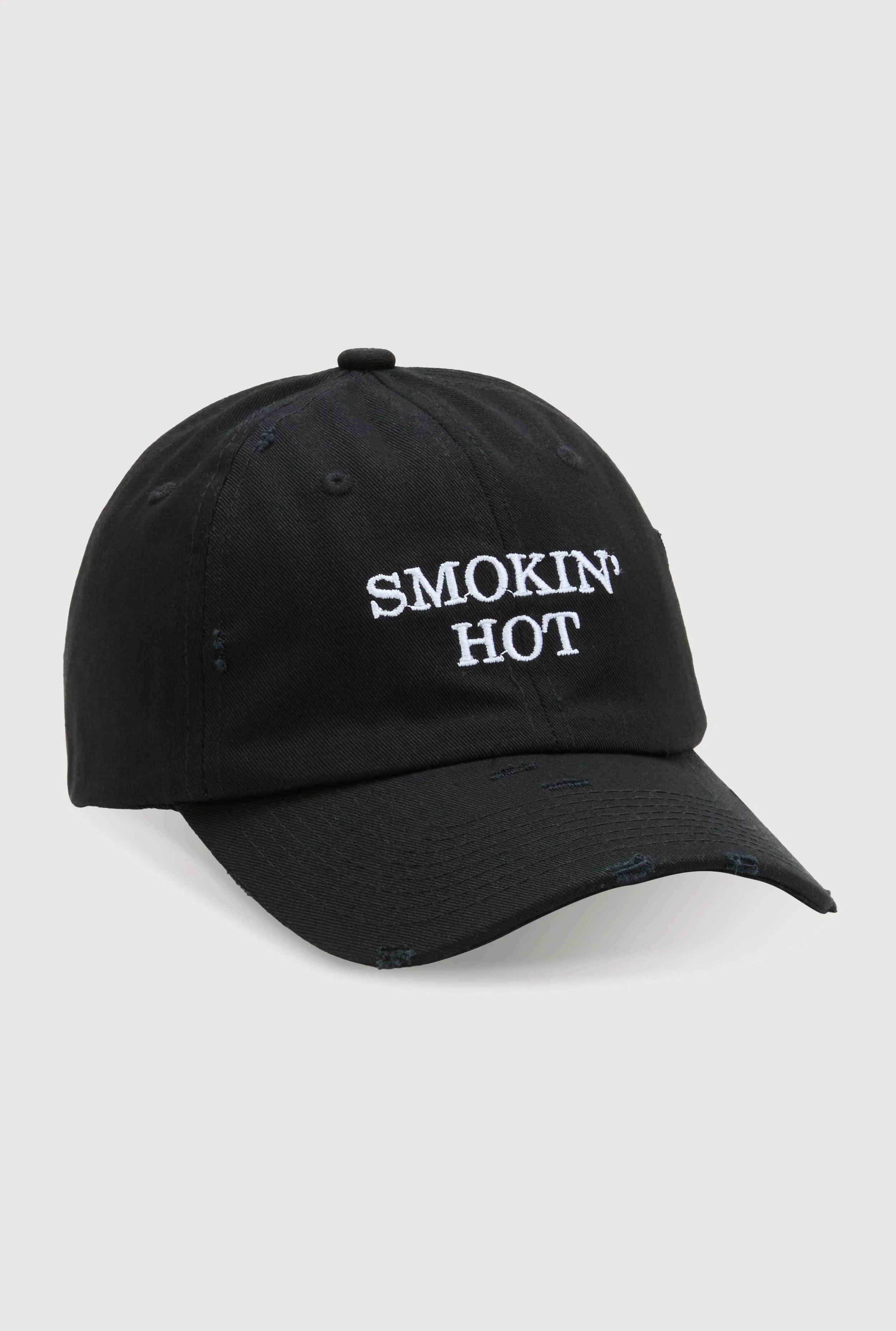 Smokin Hot Embroidered Frayed Baseball Cap sold by Rainbow