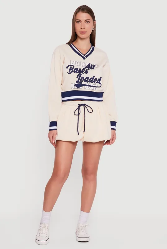 Fleece Lined Drawstring Waist Bubble Skort sold by Rainbow