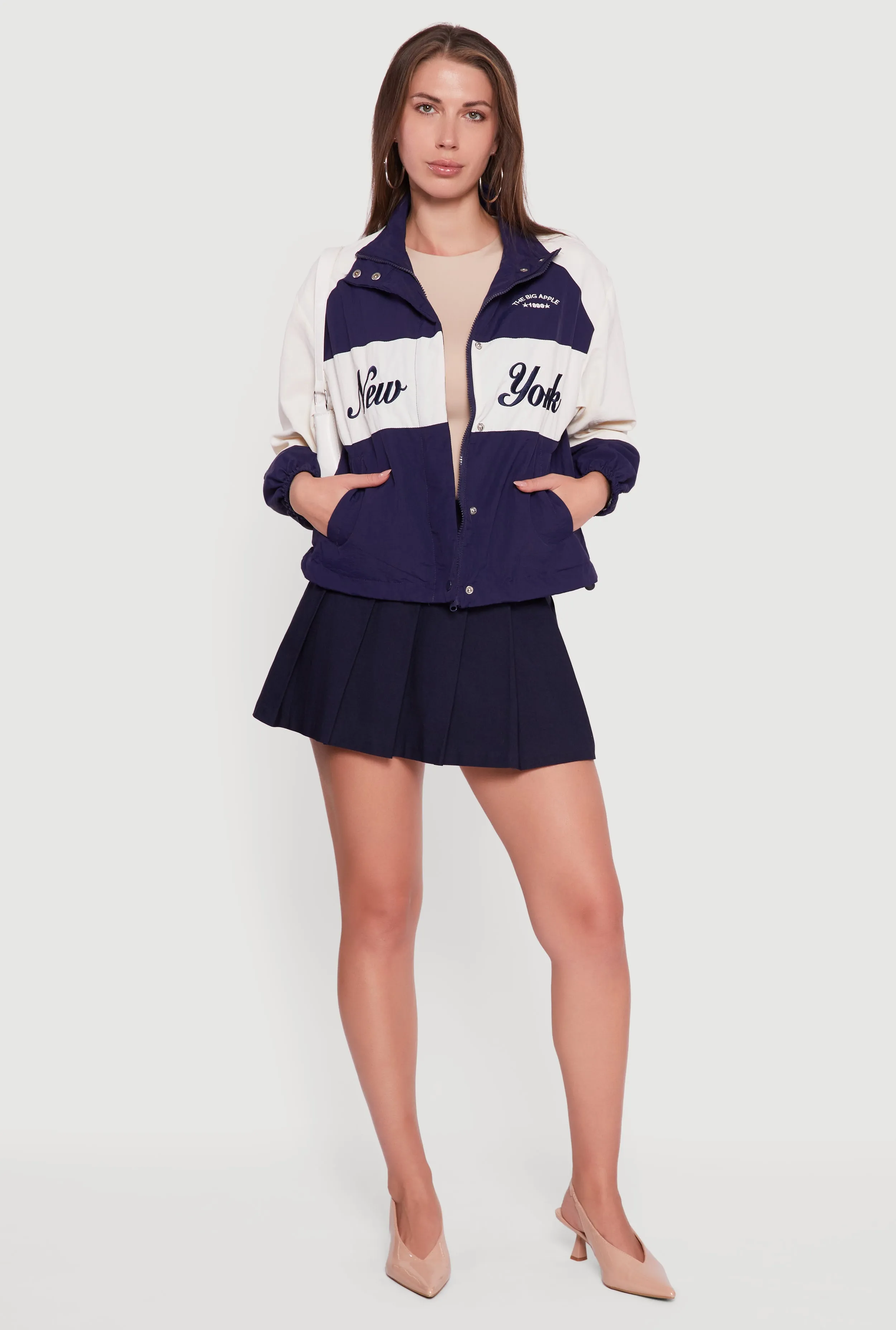 Colorblock Graphic Nylon Windbreaker Jacket sold by Rainbow product image thumbnail 3