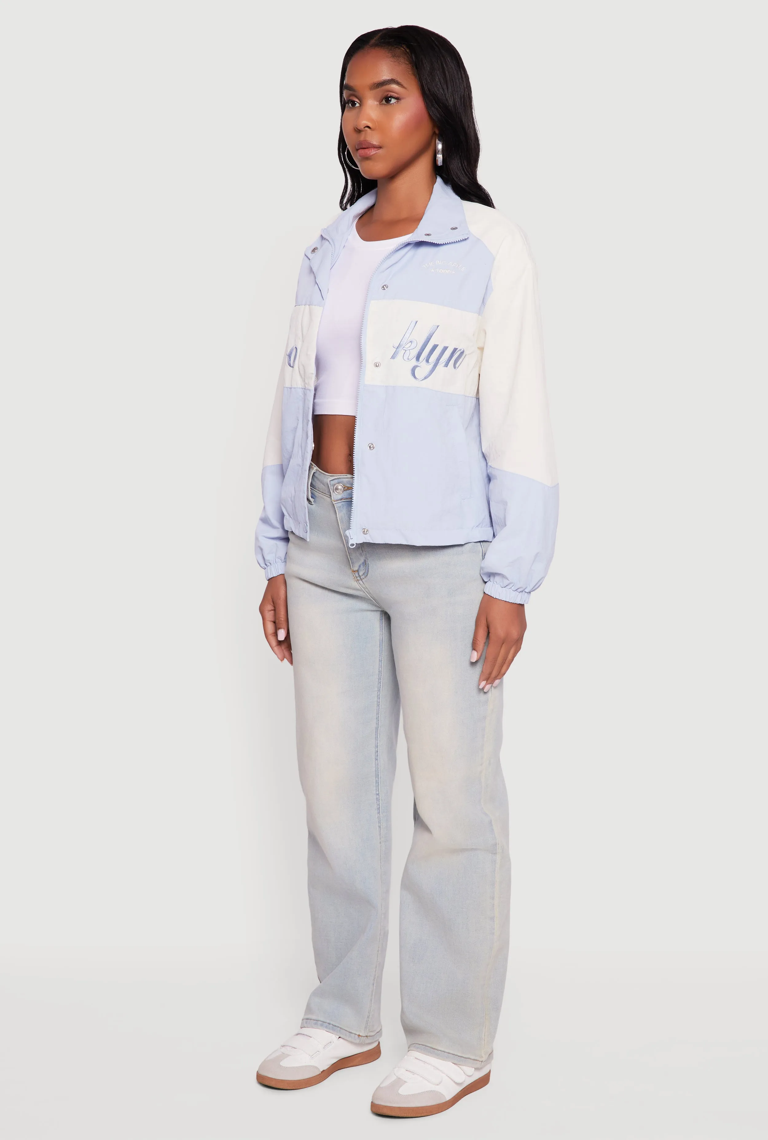 Colorblock Graphic Nylon Windbreaker Jacket sold by Rainbow product image thumbnail 5