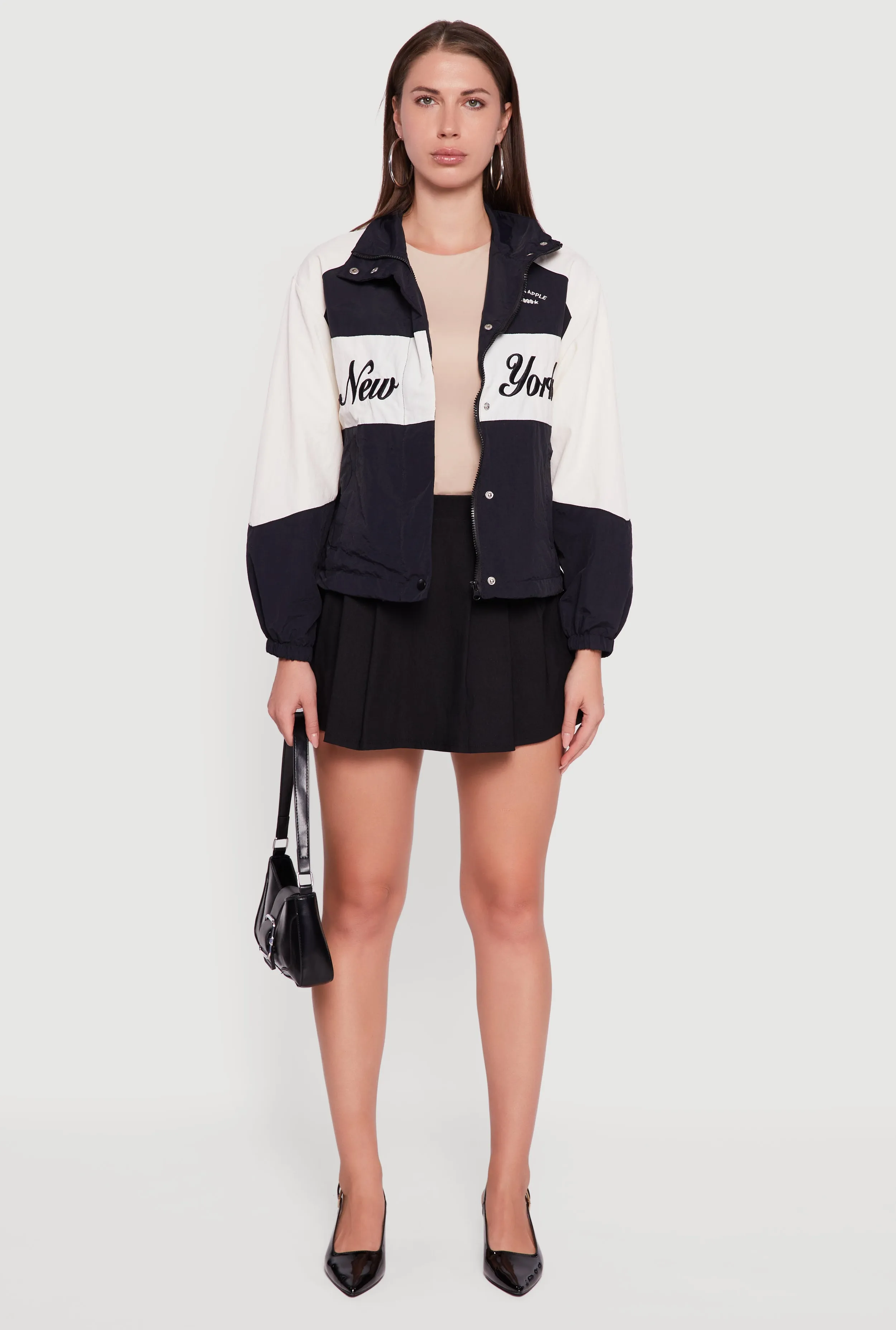 Colorblock Graphic Nylon Windbreaker Jacket sold by Rainbow product image thumbnail 3