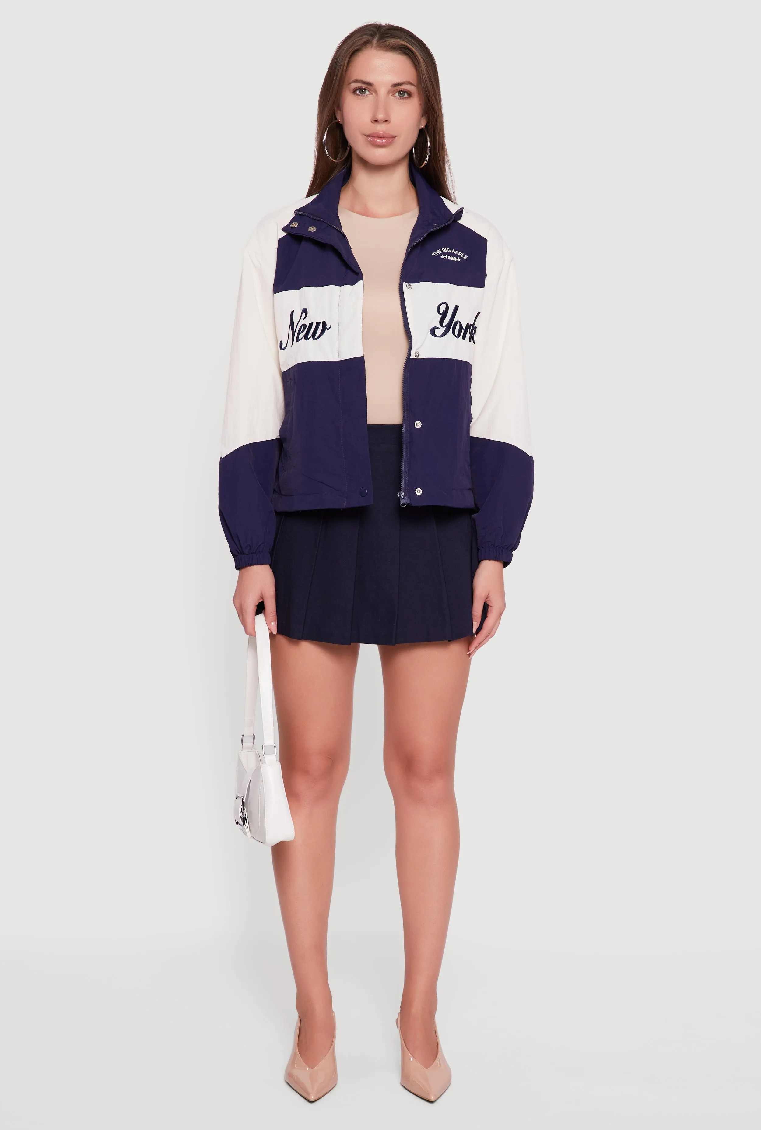 Colorblock Graphic Nylon Windbreaker Jacket sold by Rainbow product image thumbnail 3