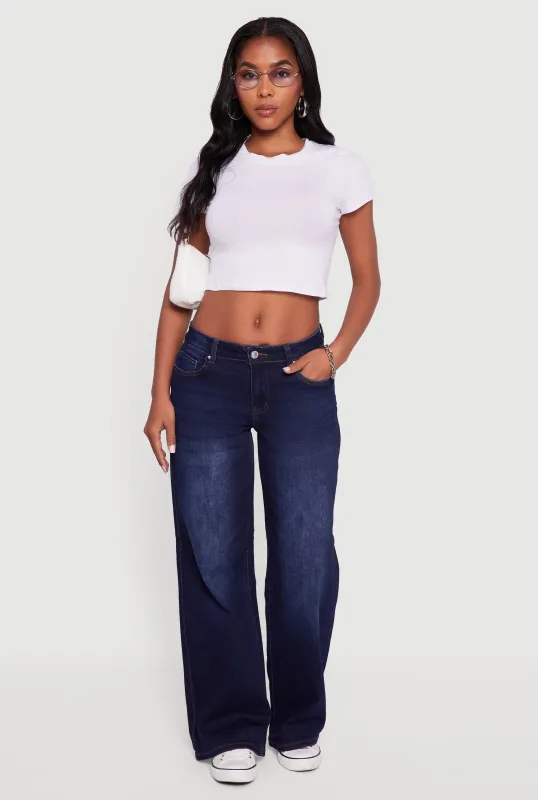 Zora Stretch Wide-Leg Jeans sold by Rainbow