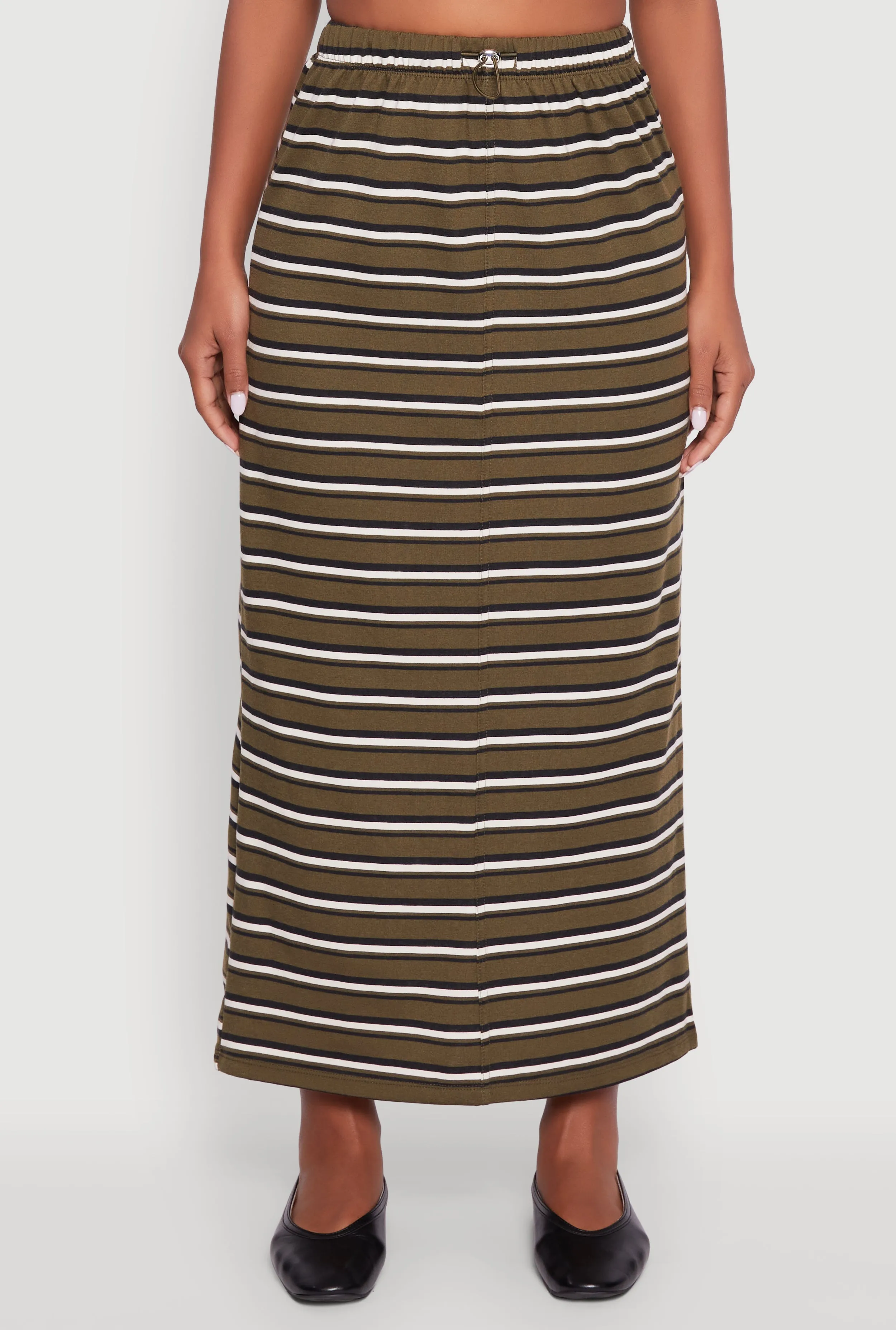 Layla Striped Drawstring Waist Maxi Skirt sold by Rainbow product image thumbnail 3
