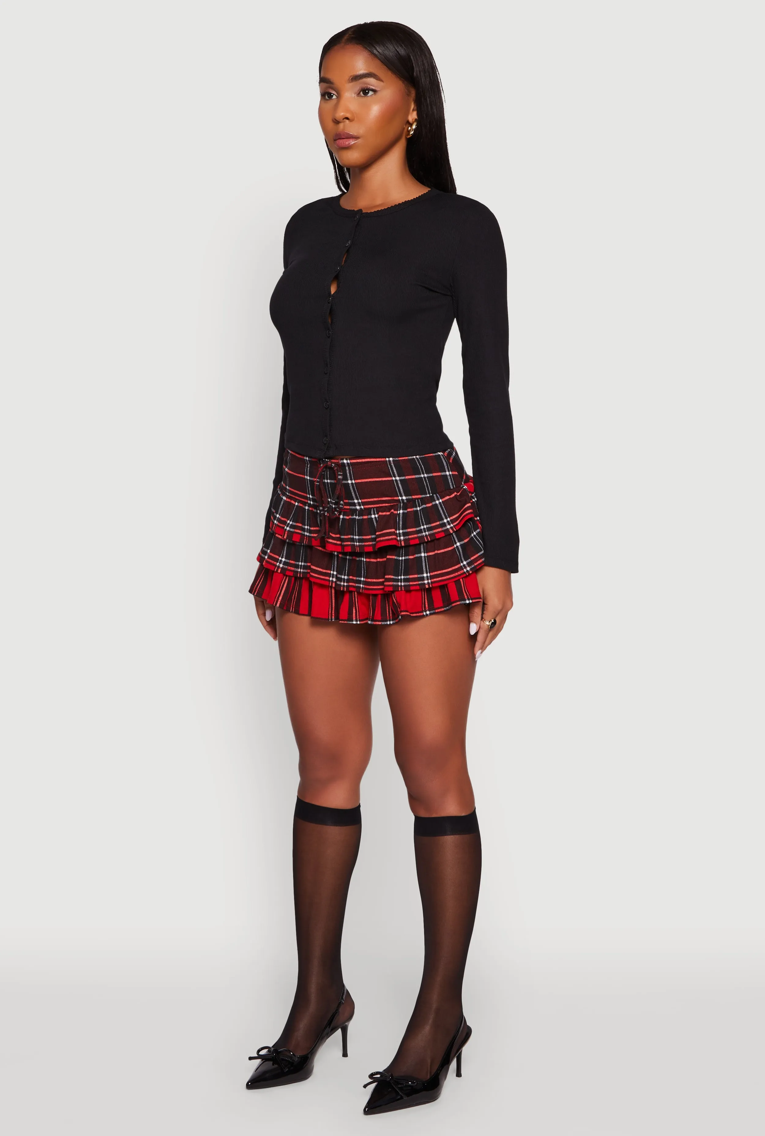 Lila Rib Knit Button Front Cardigan sold by Rainbow product image thumbnail 5