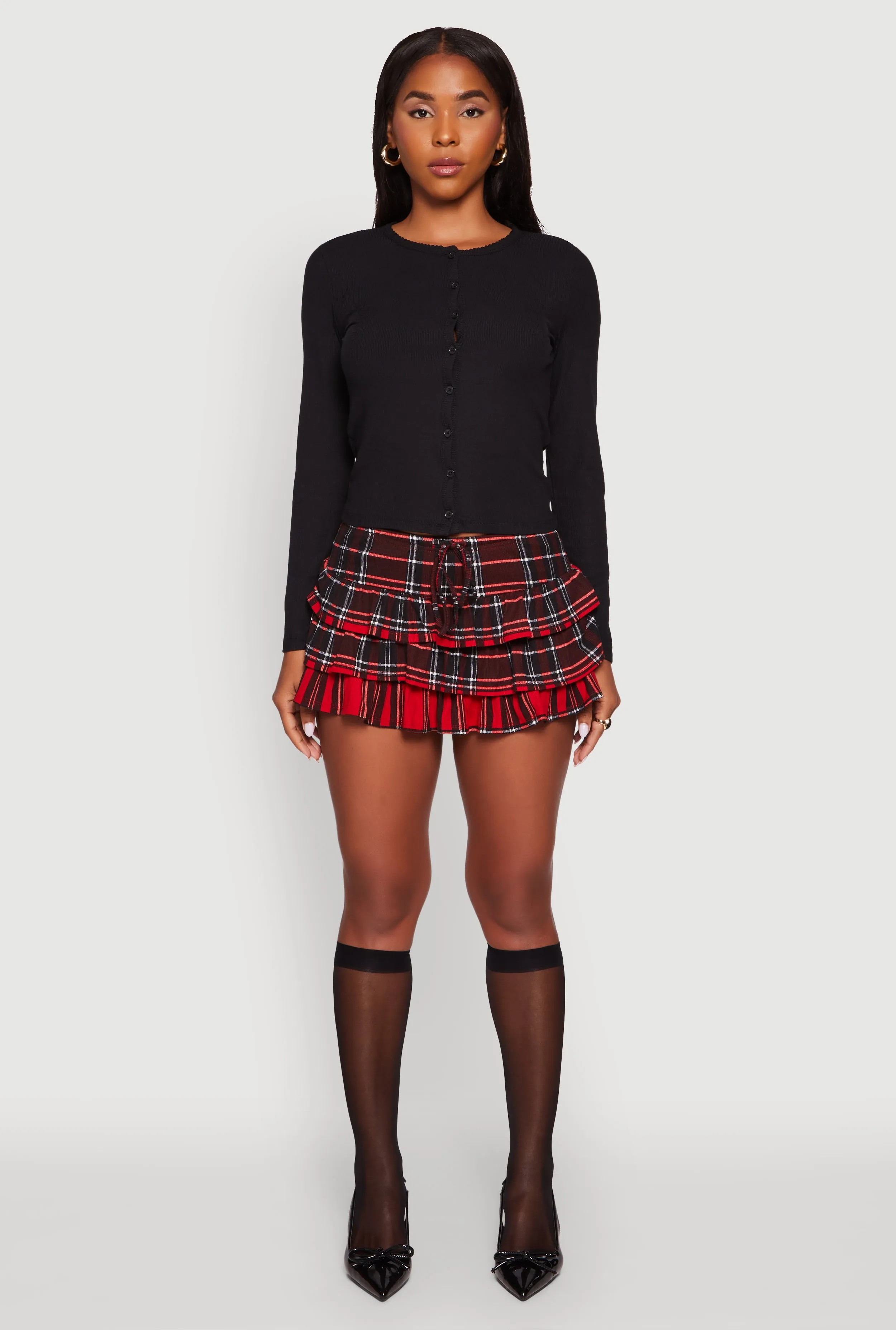 Lila Rib Knit Button Front Cardigan sold by Rainbow product image thumbnail 2